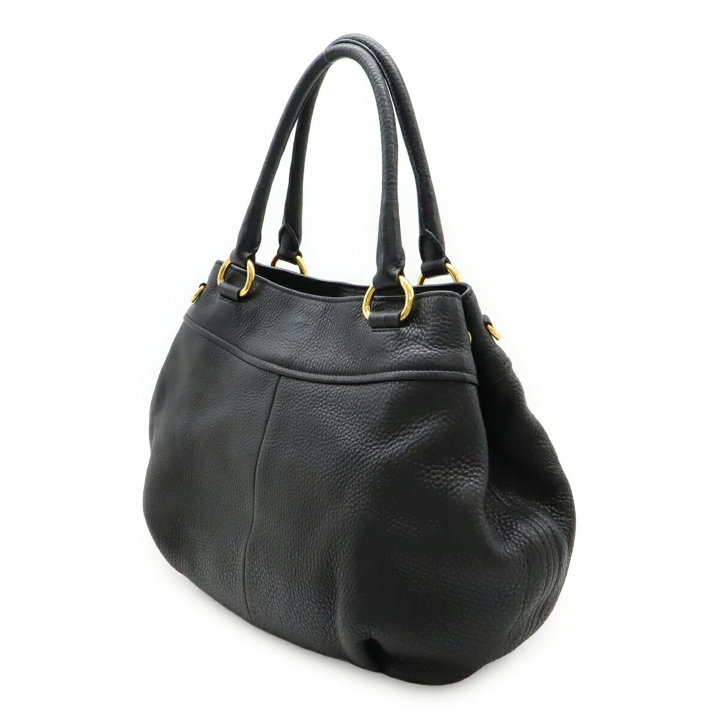 PRADA Prada Tote Bag, Handbag, Leather, NERO, Black, Shoulder BN1777