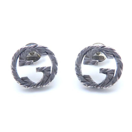 GUCCI Interlocking G Earrings, Silver 925, 293745
