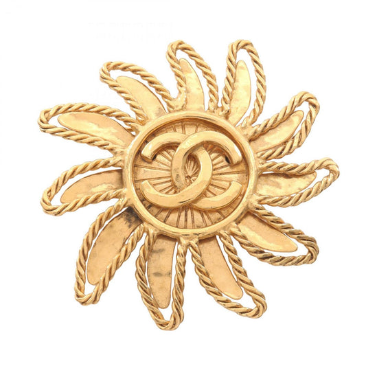CHANEL Coco Mark Brooch Accessory GP (Gold Plated) Women's Gold