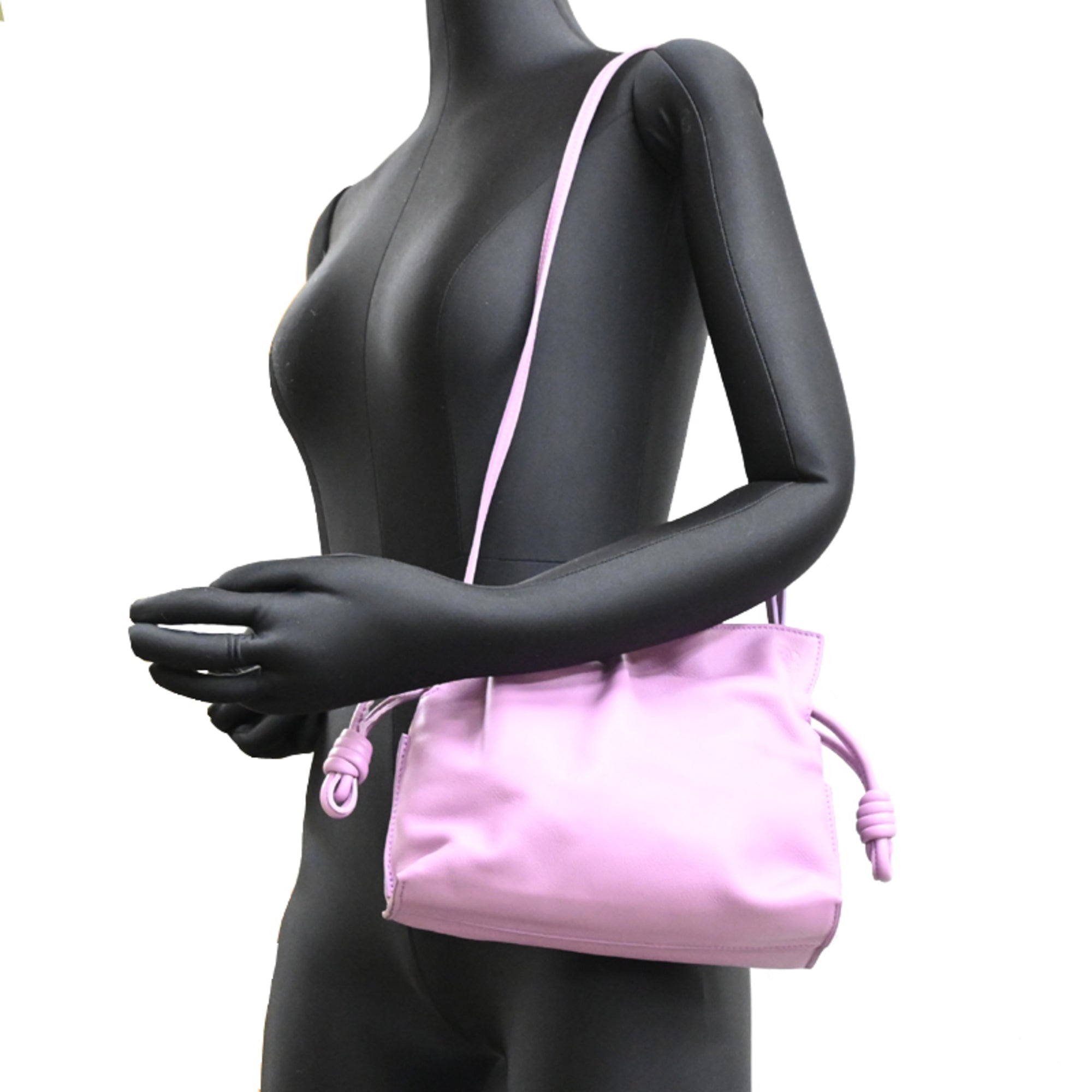 Loewe Flamenco Clutch Mini Bag Women's Shoulder A411FCx237 Leather Purple — Like New