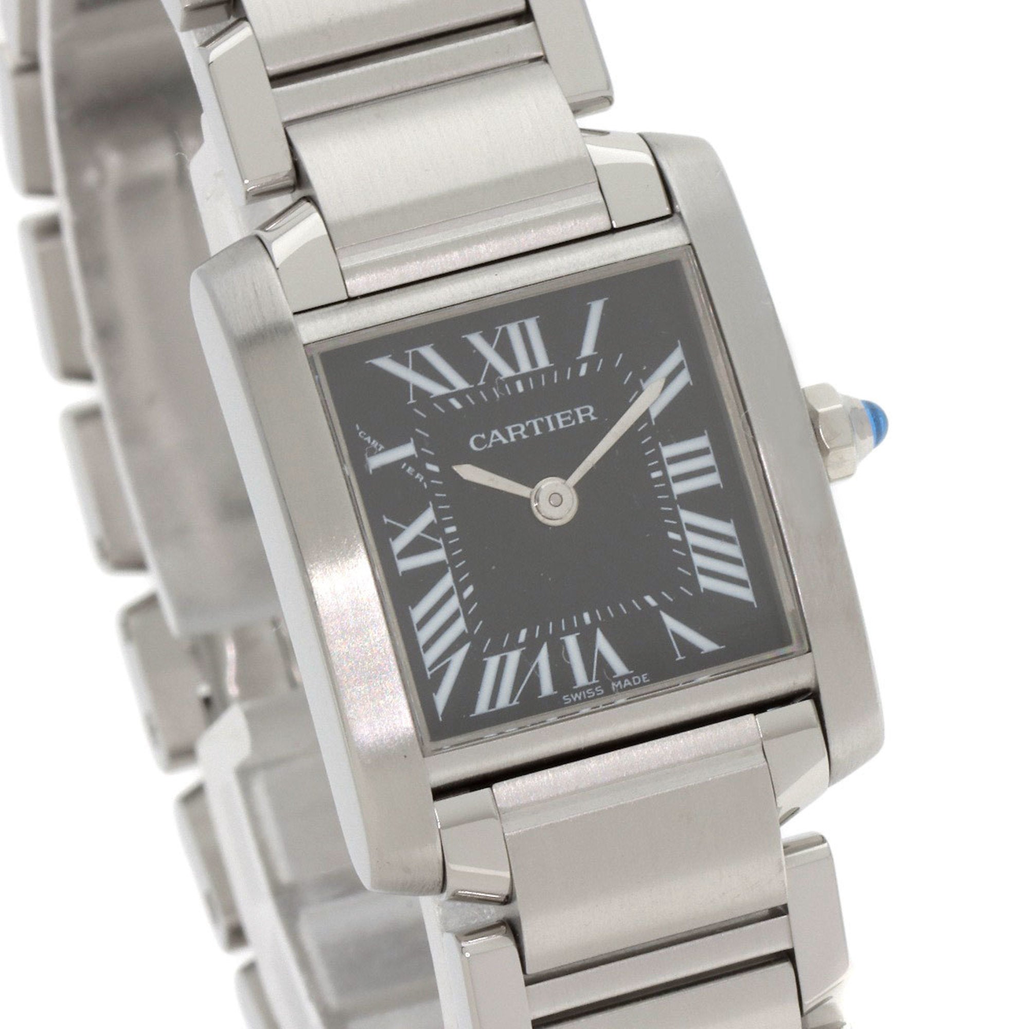 Cartier W51026Q3 Tank Française Small Watch, Asia Limited Edition, Stainless Steel, Women's