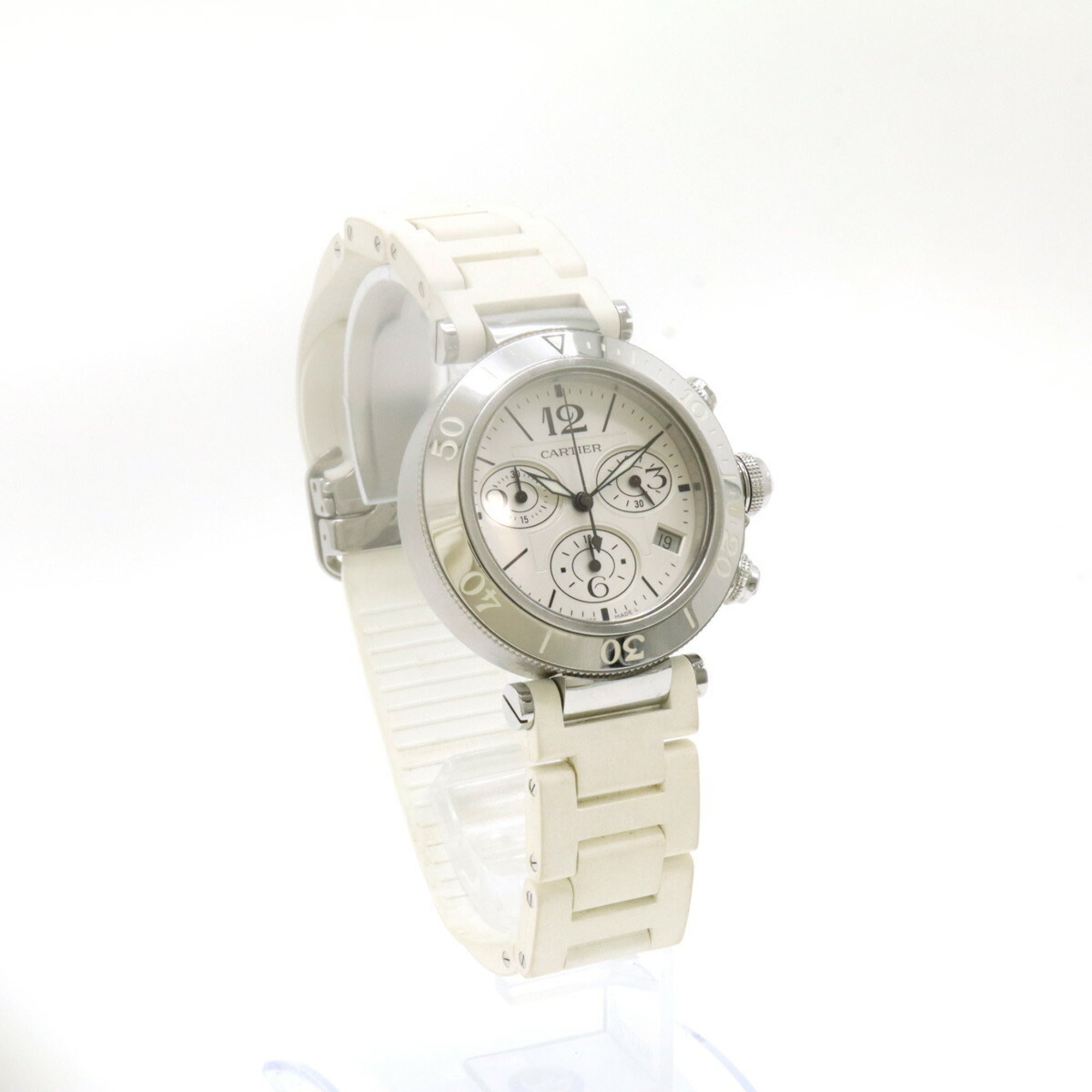 Cartier Pasha Silver Dial AT Automatic Boys Ladies Unisex Watch W3140005 — Very Good