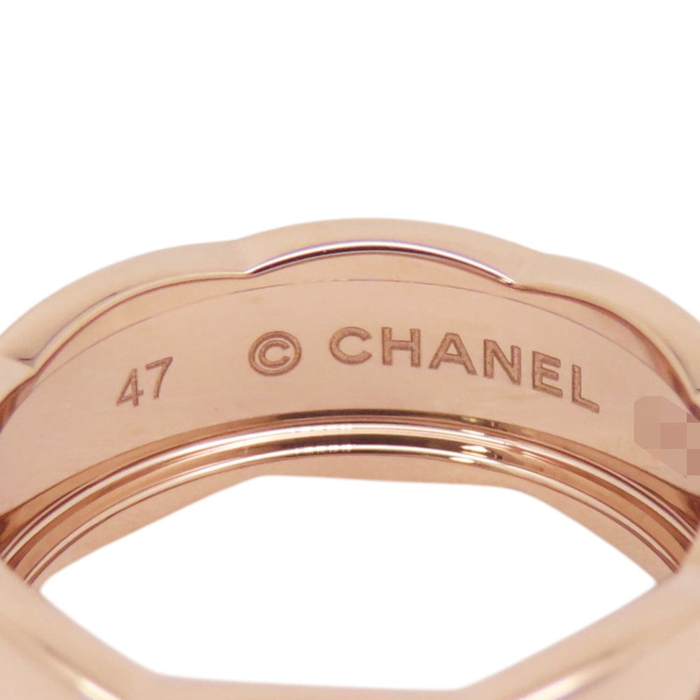 Chanel Coco Crush Medium Ring, 18K Pink Gold, Ring Size 47, J10817. (CHANEL ring) — Like New
