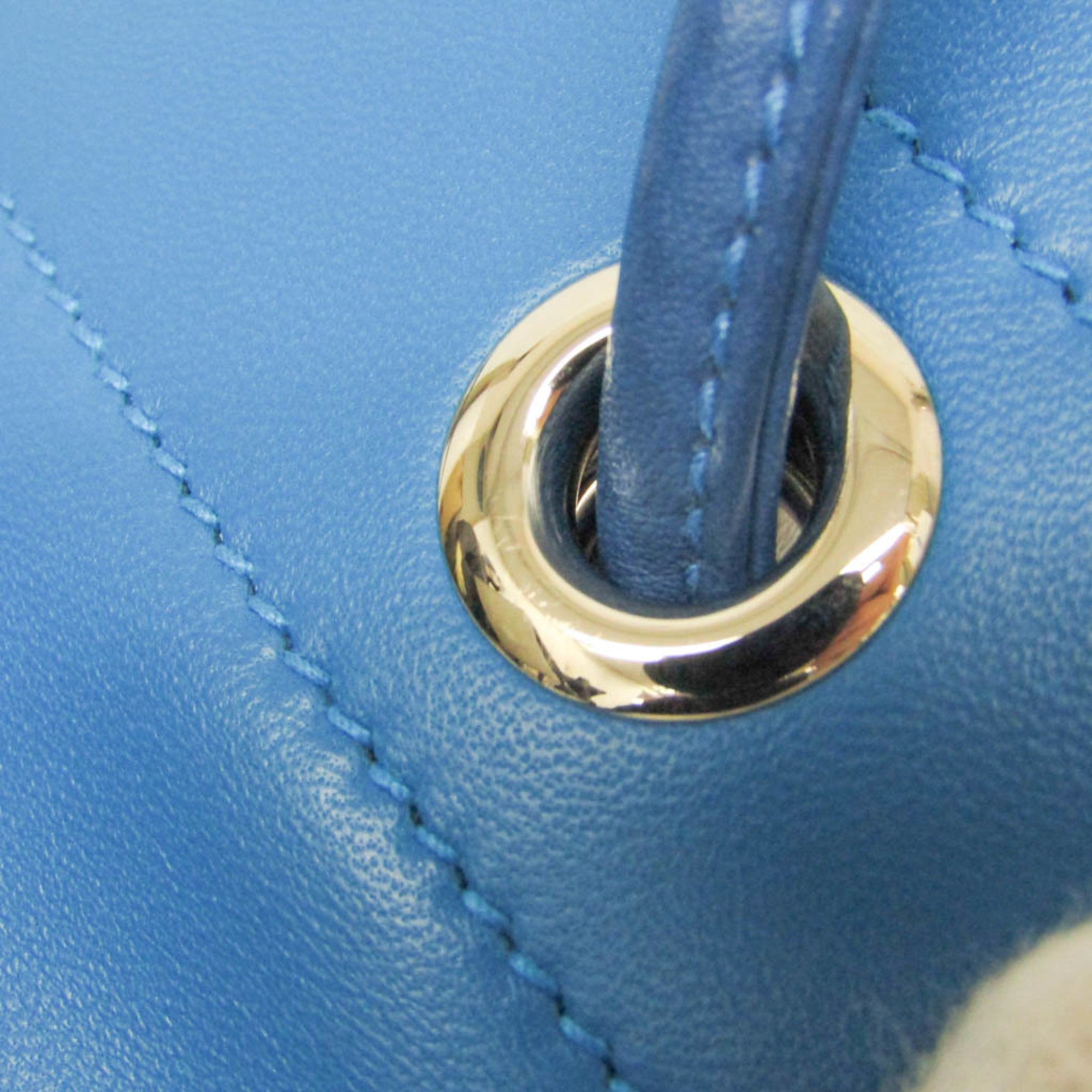 Hermes Aline Mini H082365CKAA Women's Agneau Milo,Swift Leather Shoulder Bag Blue — Like New