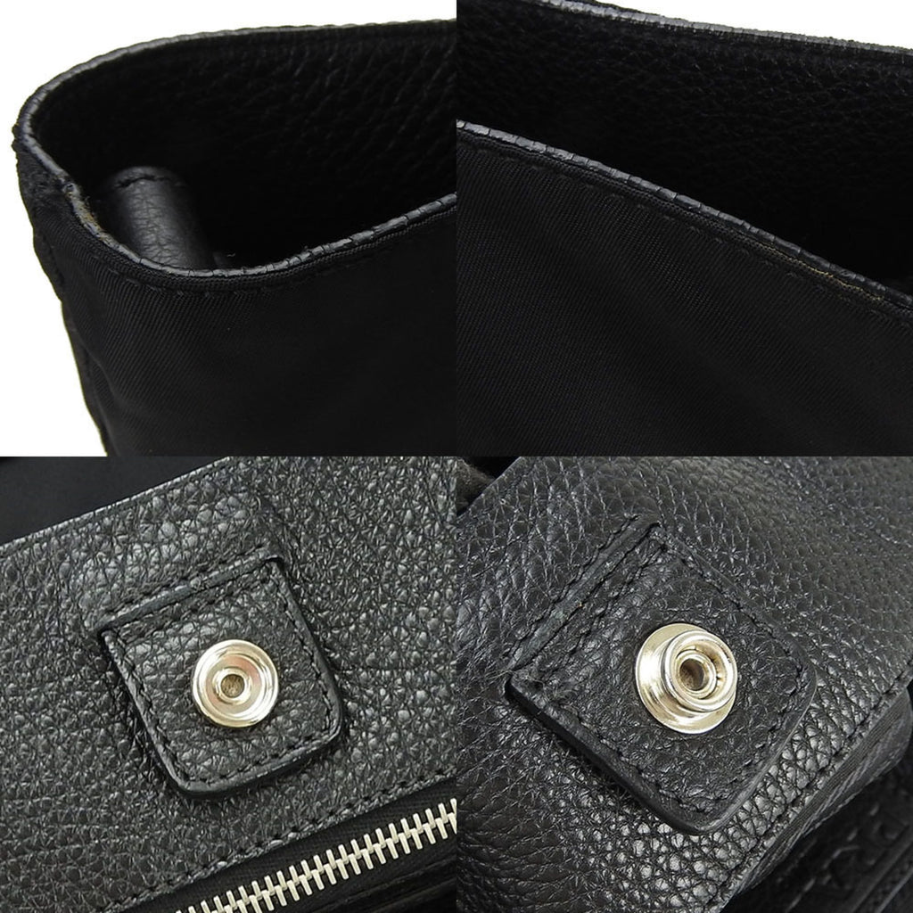 Prada tote bag shoulder large nylon black leather ladies PRADA NERO