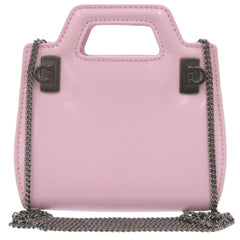 Salvatore Ferragamo Wanda Chain Shoulder 213984 Calf Leather Pink Bag 0559Salvatore — Like New