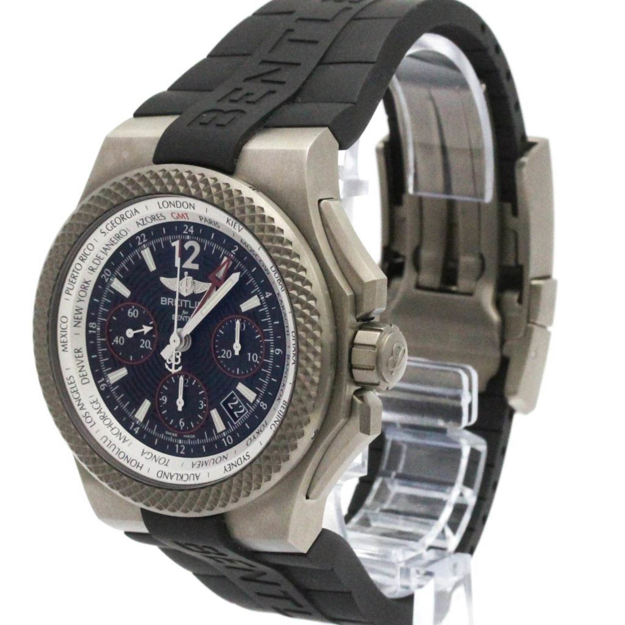 BREITLING Bentley GMT Light Body Titanium Mens Watch EB0433 Polished — Very Good