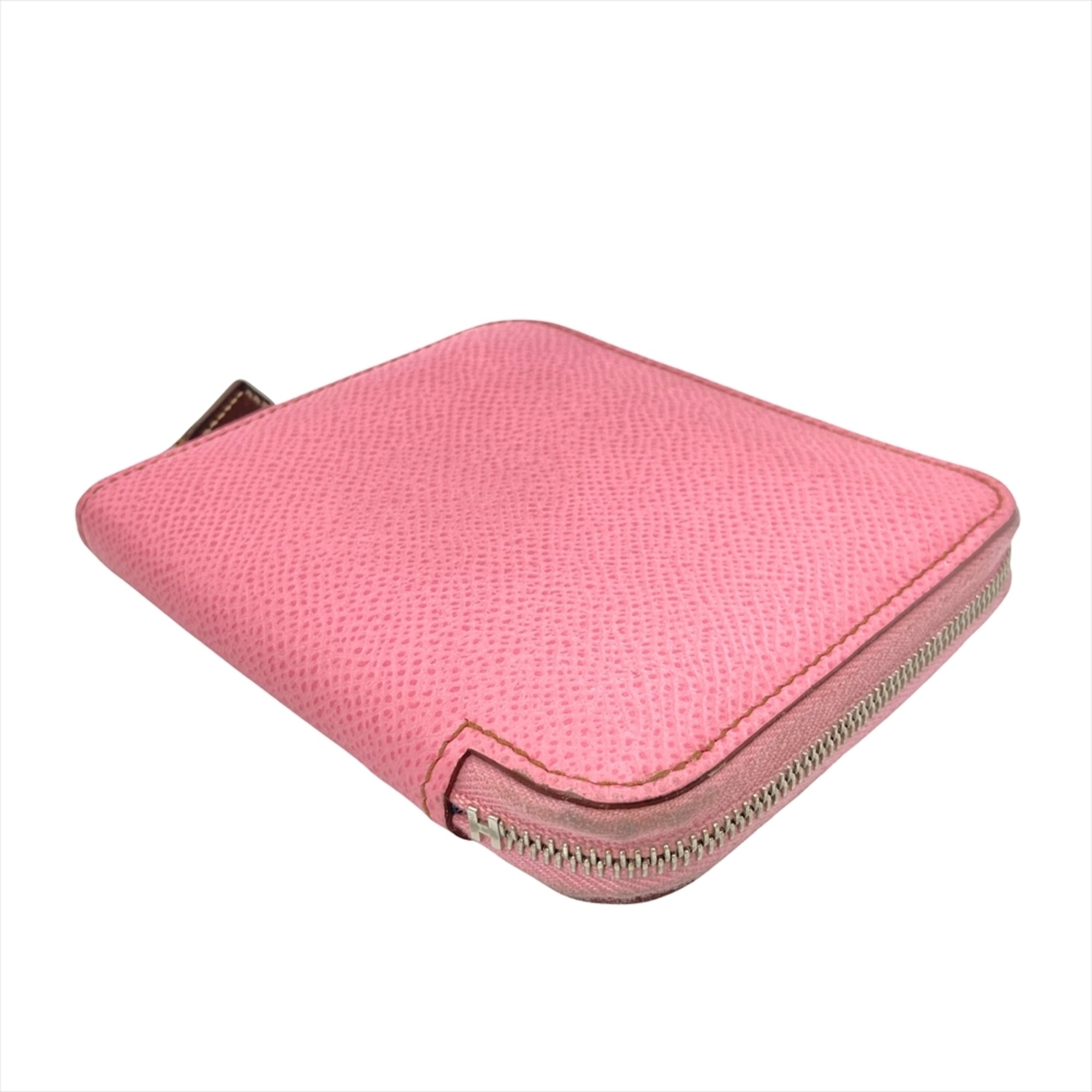 Hermes Hermès Azap Silkin Compact Wallet/Coin Case, Epsom Leather, Z Stamp, Pink, Rose Confetti, Women's