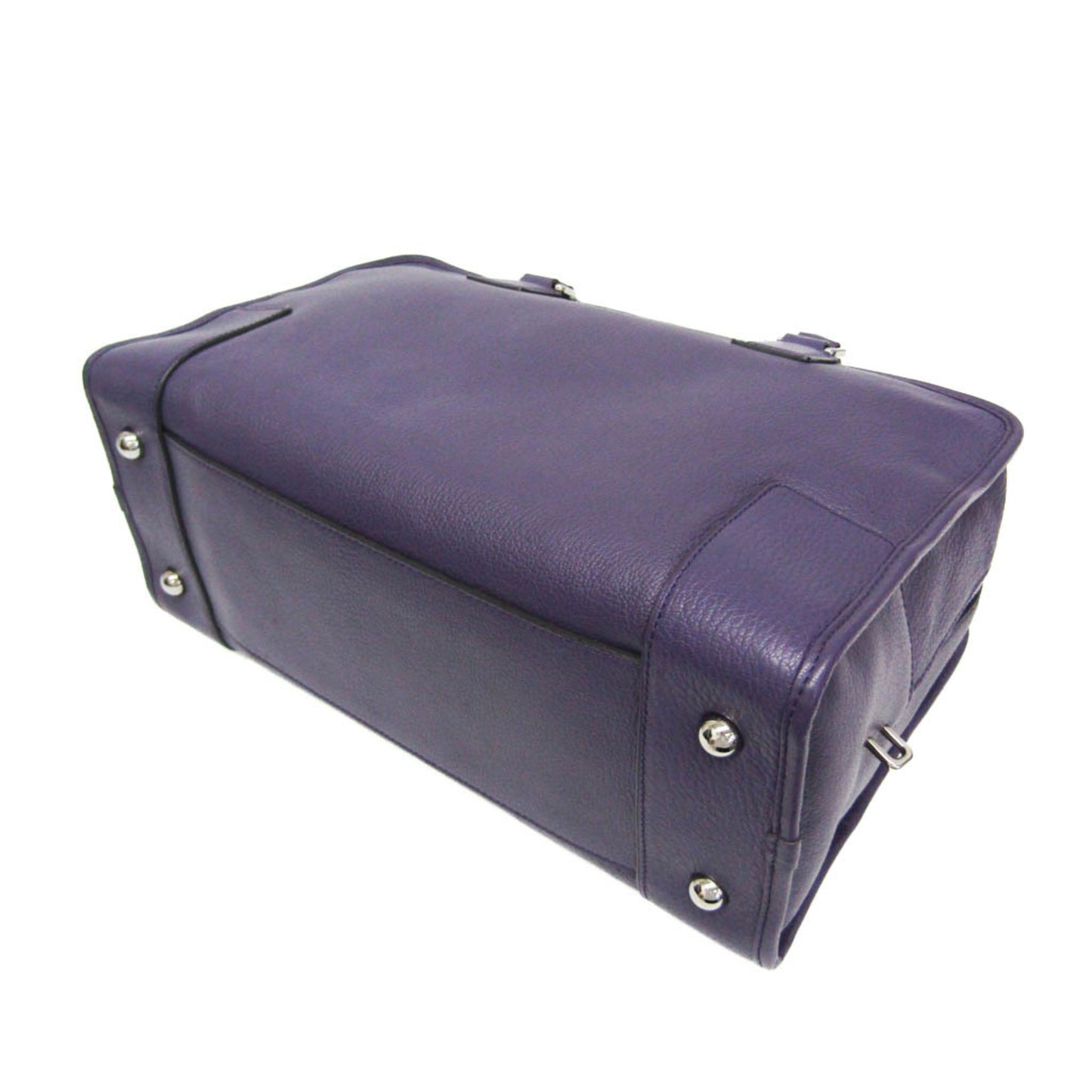 Loewe Amazona 36 Women's Leather Handbag Purple