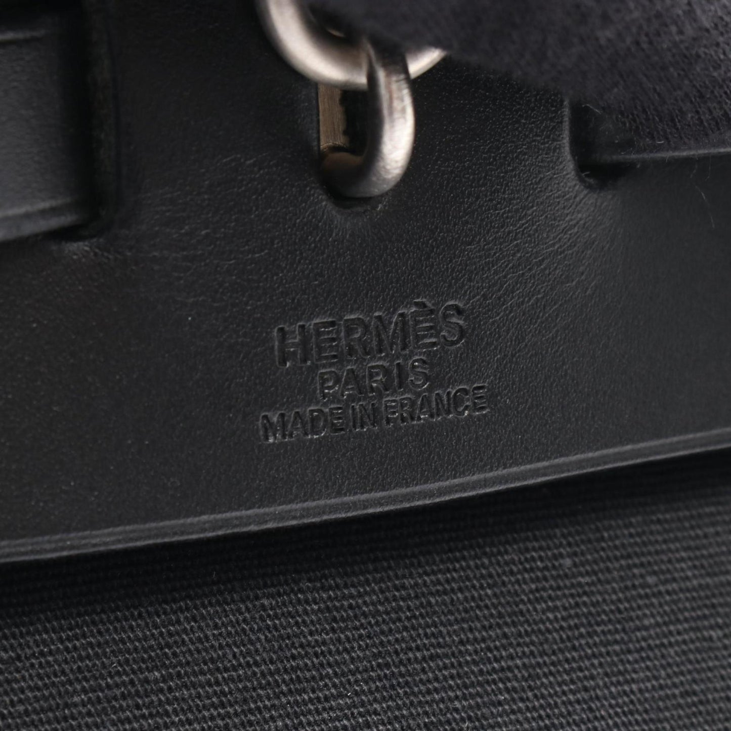 Hermes Hermès Airbag Ad PM Backpack, Leather Toile Officier Bag, Women's, Black