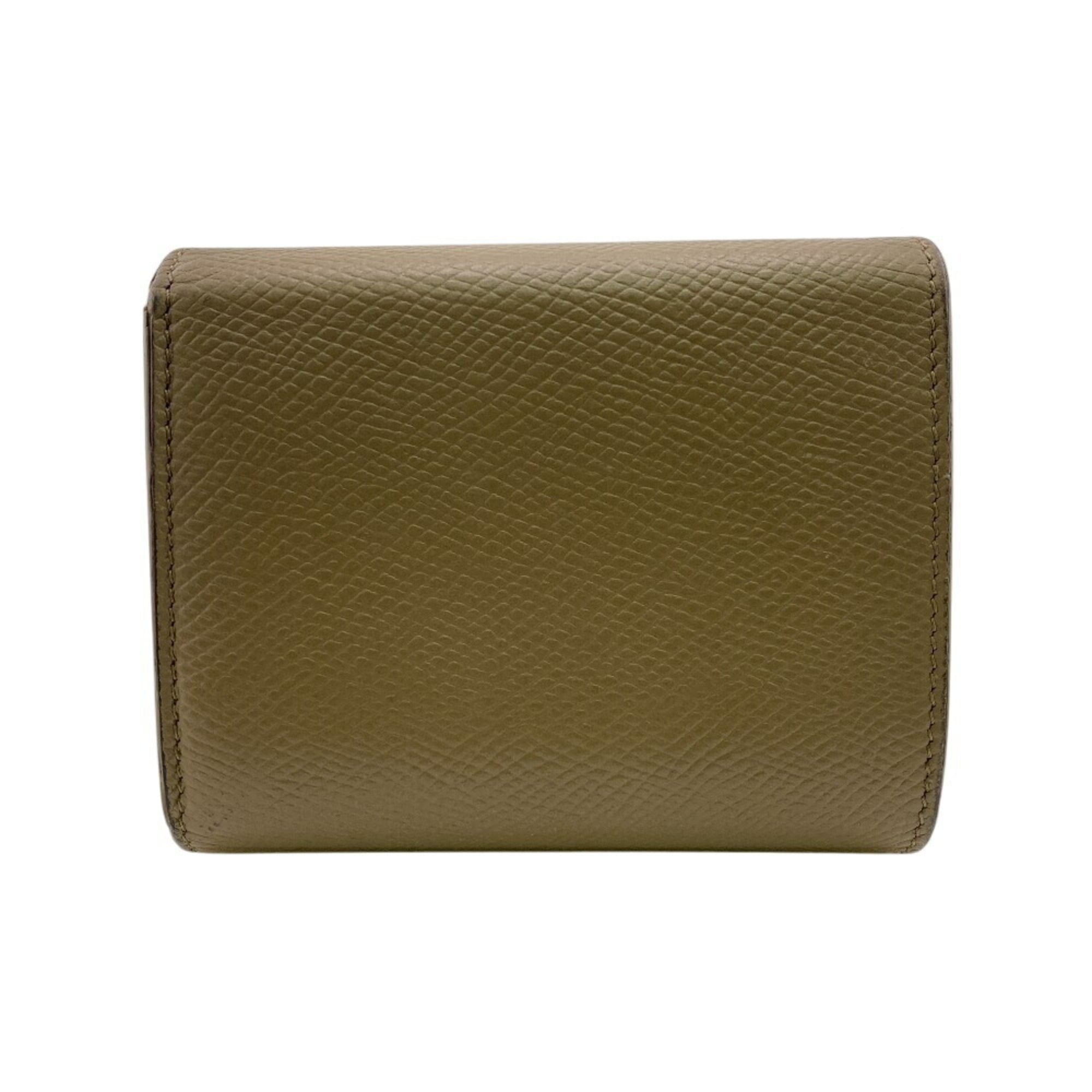 CELINE Trifold Wallet Brown Women's