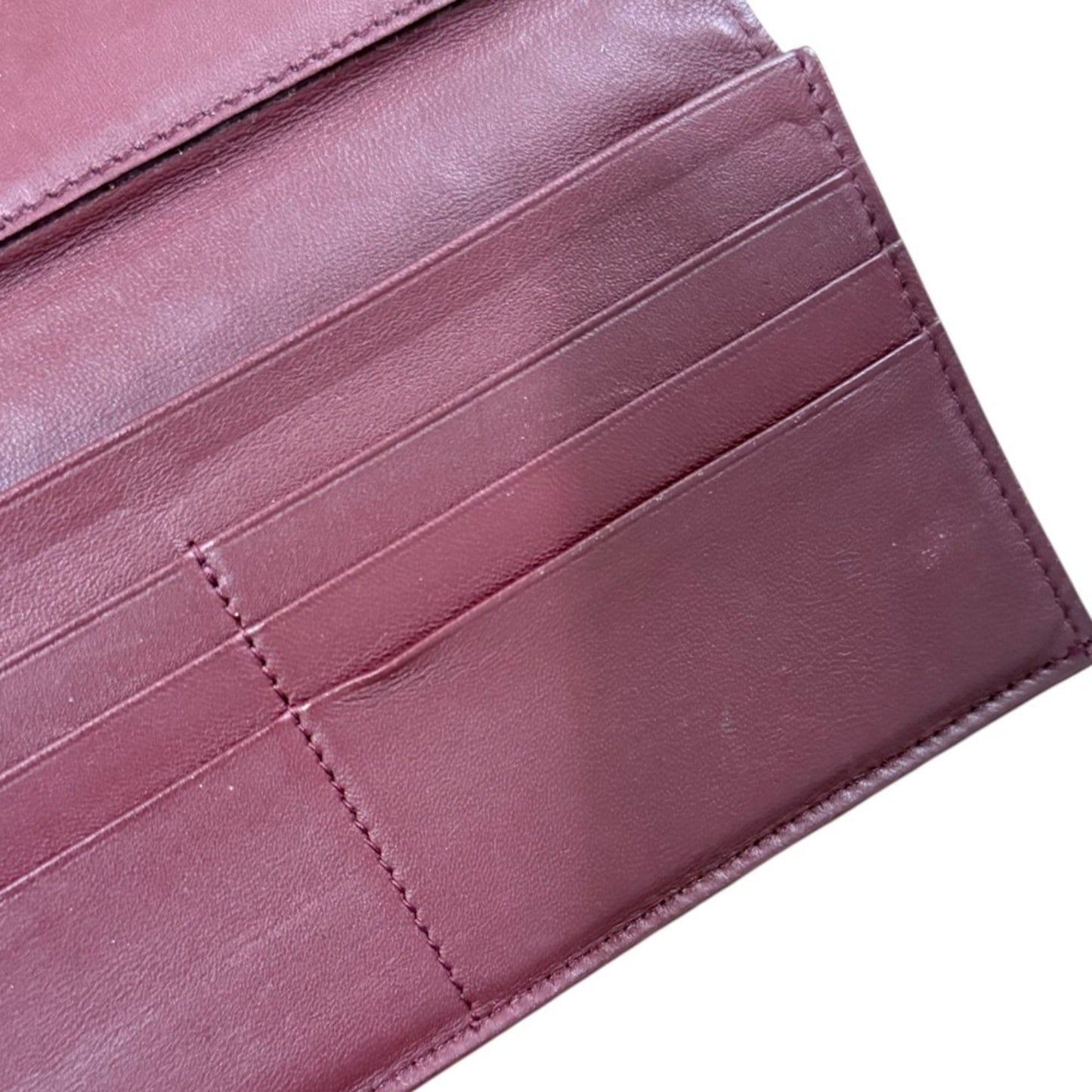 BOTTEGA VENETA Intrecciato Bifold Long Wallet for Men and Women, Bordeaux