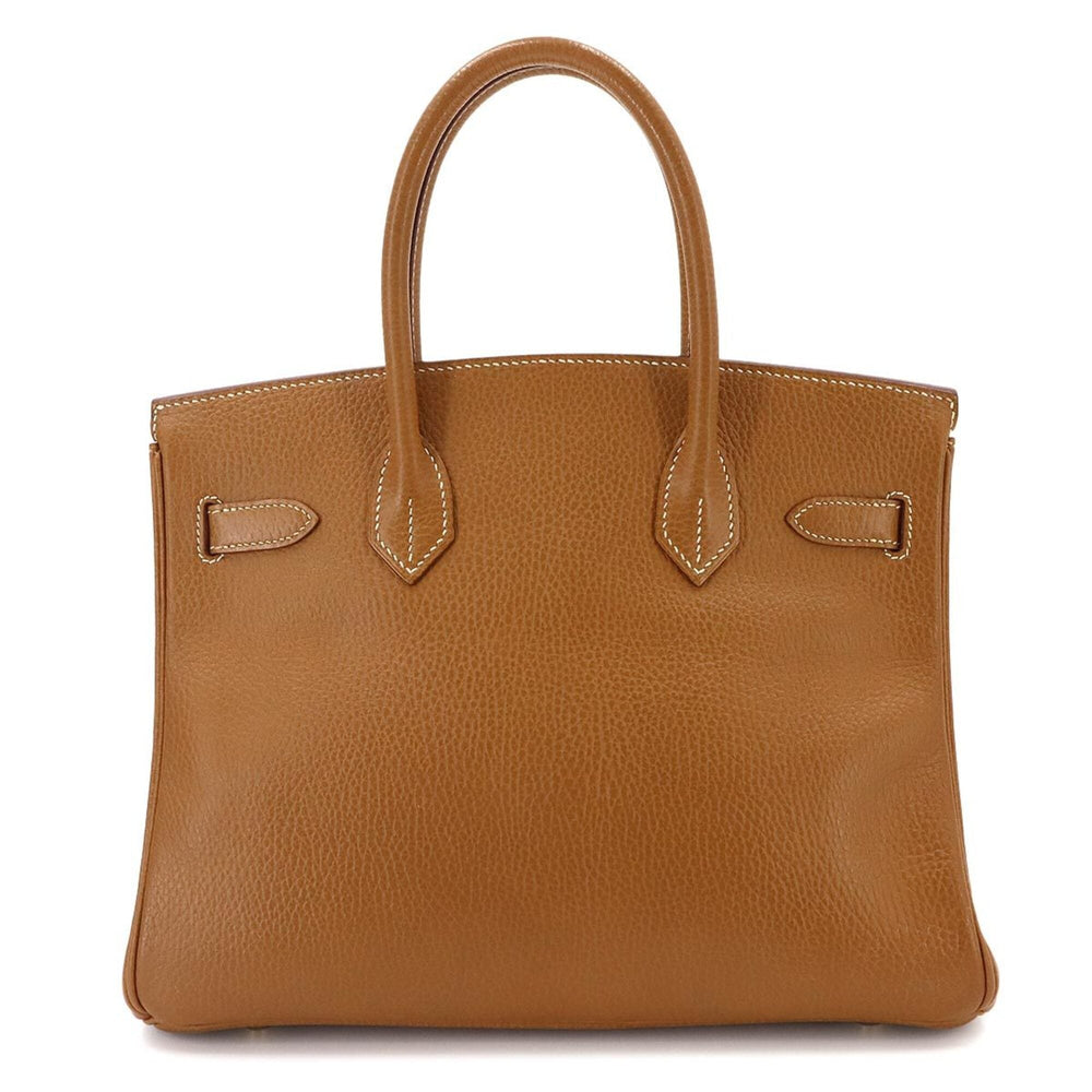 Hermes Birkin 30, Ardennes leather, natural finish, handbag, □B stamp, made in 1998, gold hardware — Like New