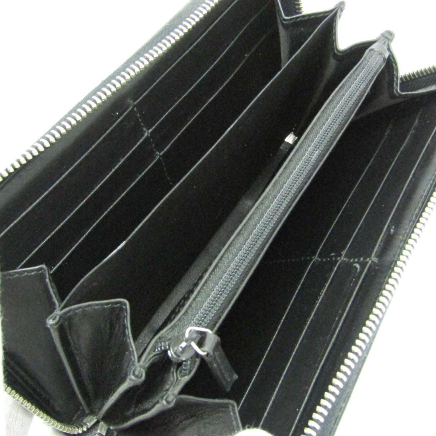 Gucci Blade Embroidery 597677 Men,Women Leather Long Wallet (bi-fold) Black