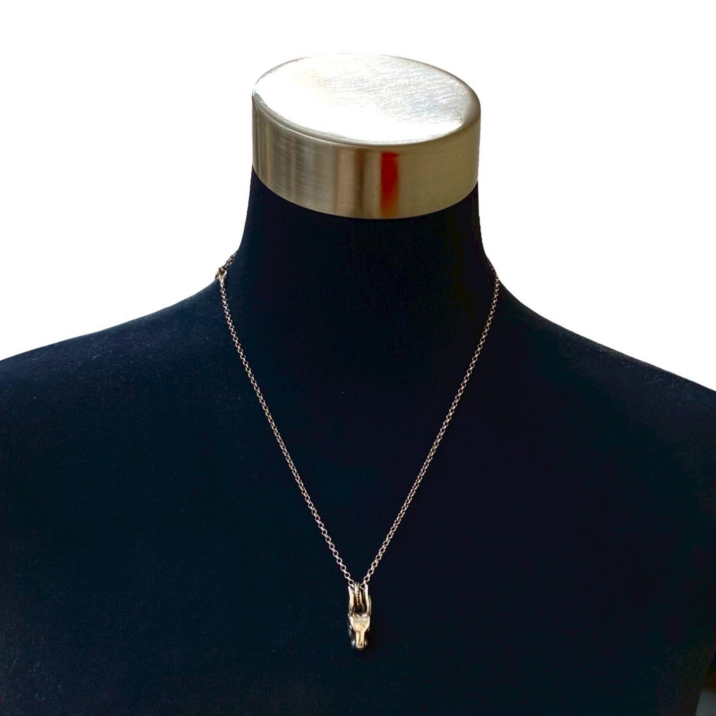 GUCCI Anger Forest Rabbit Head Necklace in Sterling Silver, Pendant, 59030