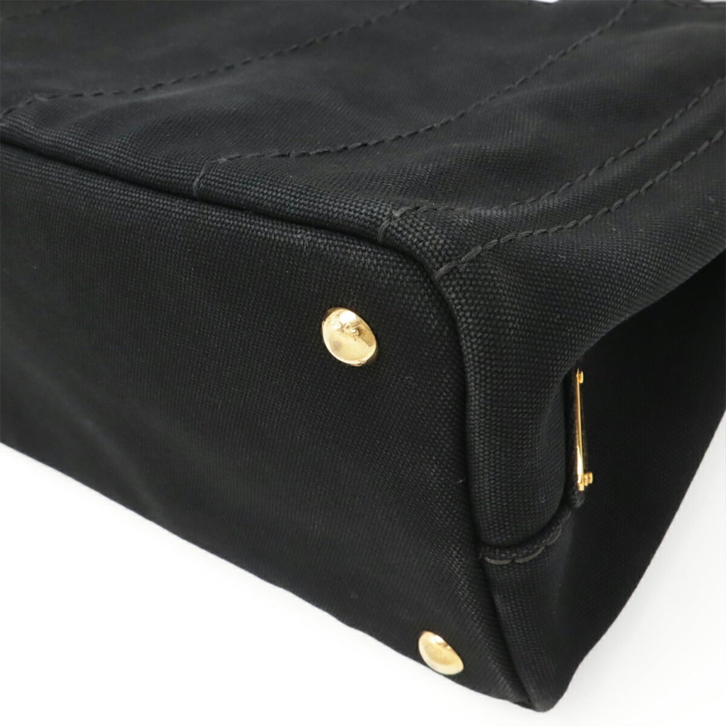 PRADA CANAPA Tote/Shoulder Bag, Canvas, Nero, Black, 1BG439