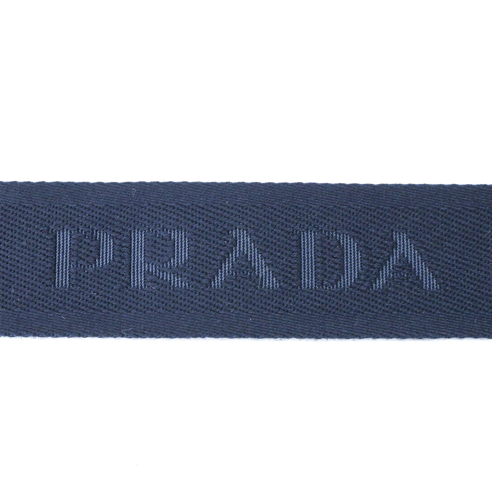 PRADA Suede and Nylon Shoulder Bag, Triangle Design, Navy Brown — New - Store Return