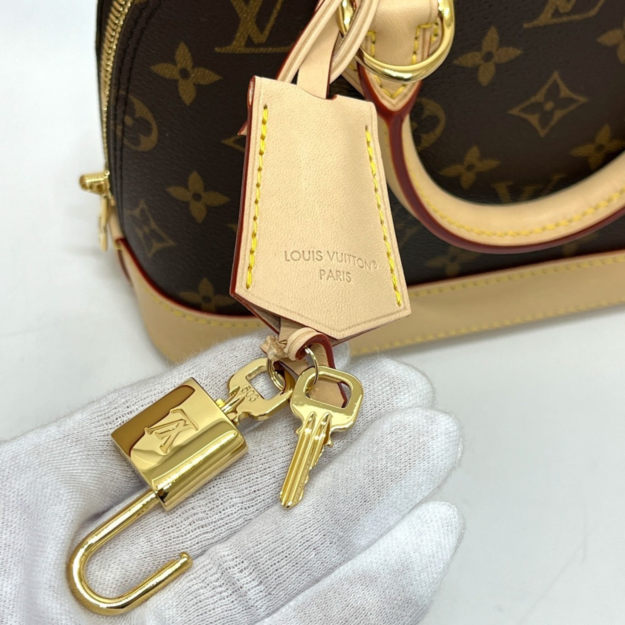 LOUIS VUITTON M46990 Alma BB 2-Way Bag, Handbag, Monogram Canvas, Women's, Brown — New - Store Return