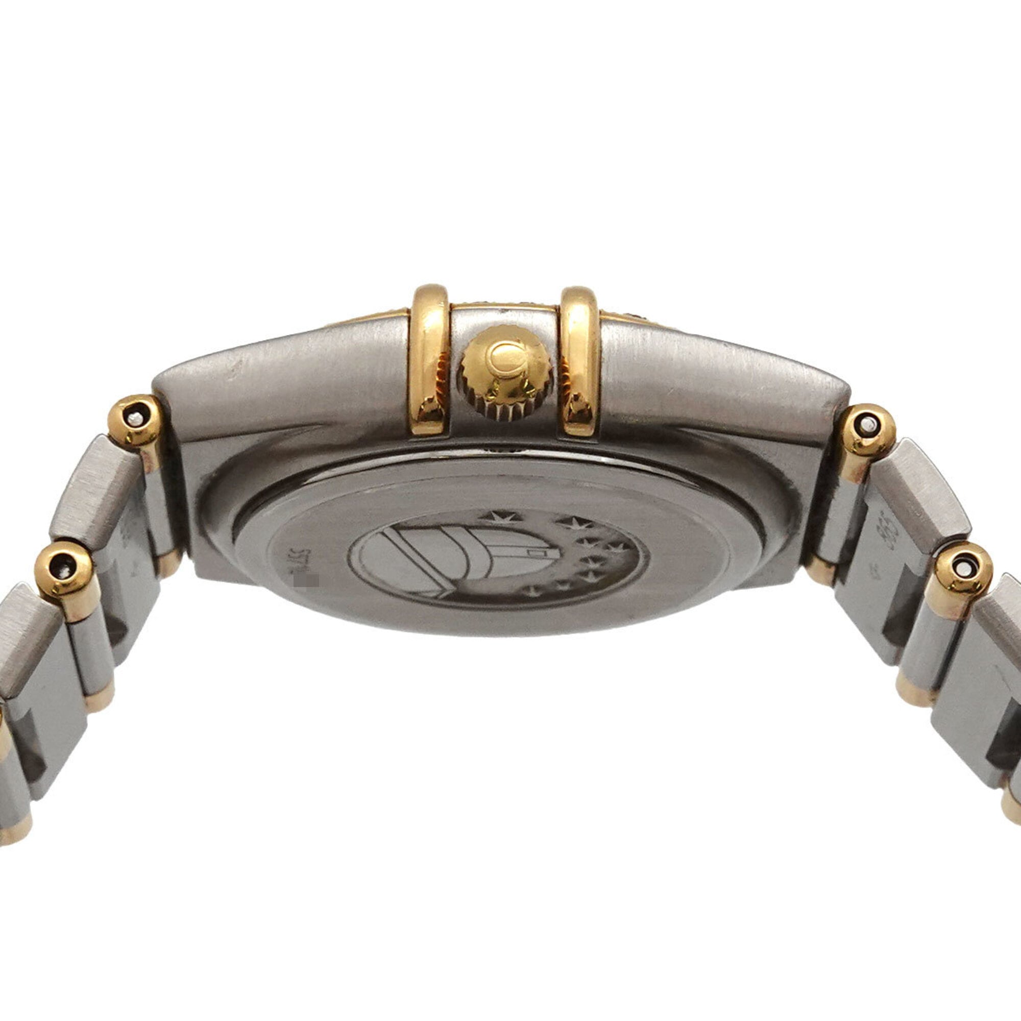 Omega Constellation Mini Combination 1267 30 Ladies' Watch, Diamond Bezel, Silver/YG Yellow Gold, Quartz Watch — Very Good