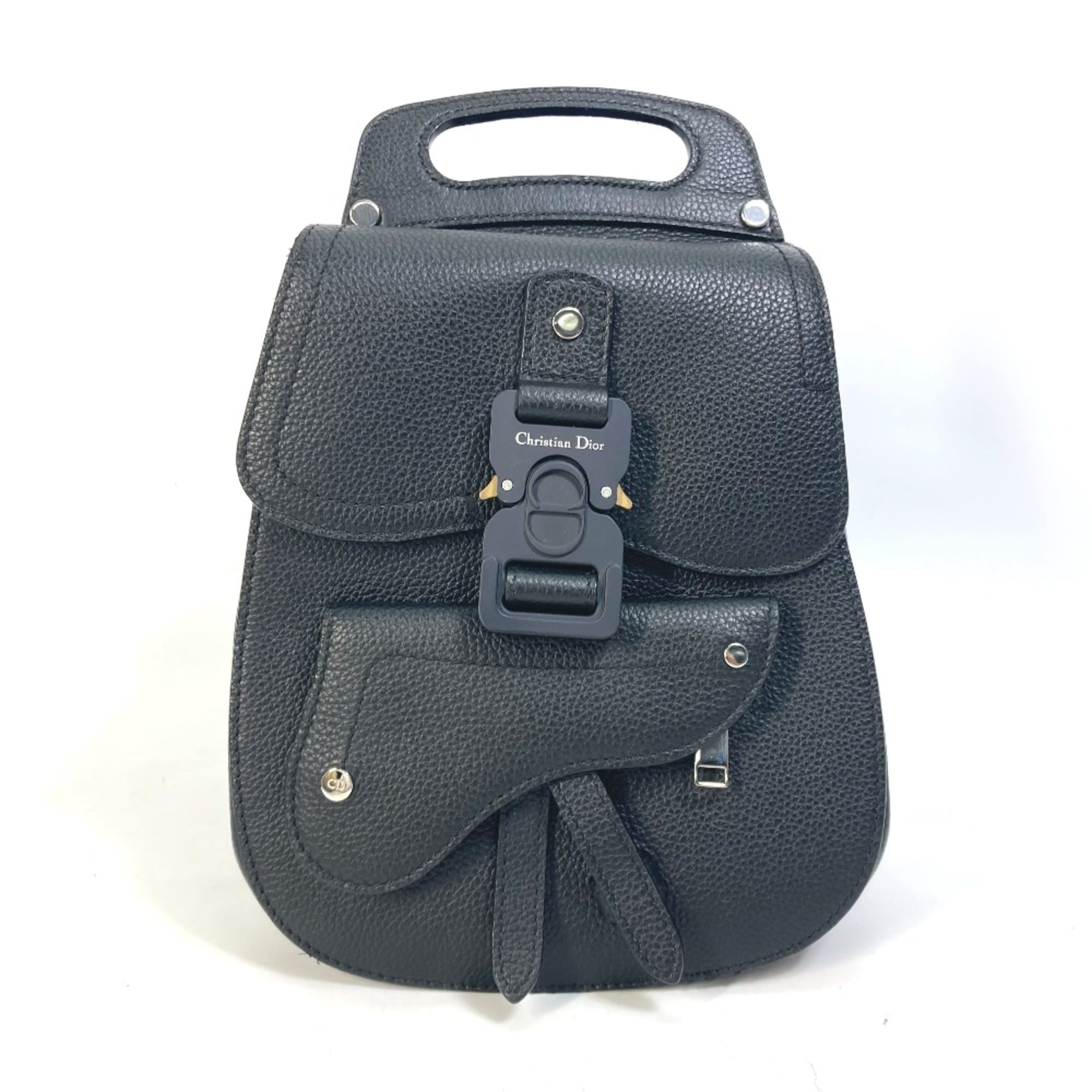 CHRISTIAN DIOR Bag Saddle backpack Backpack Black — Like New