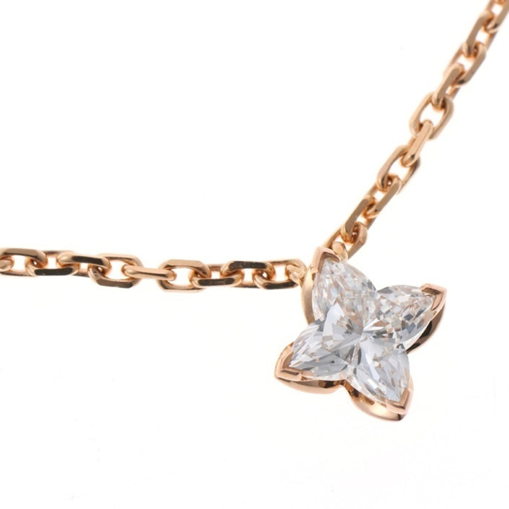 Louis Vuitton LV Diamond Star Pendant Necklace Q03842, 18K Pink Gold, Diamond, 42.5 cm — Like New