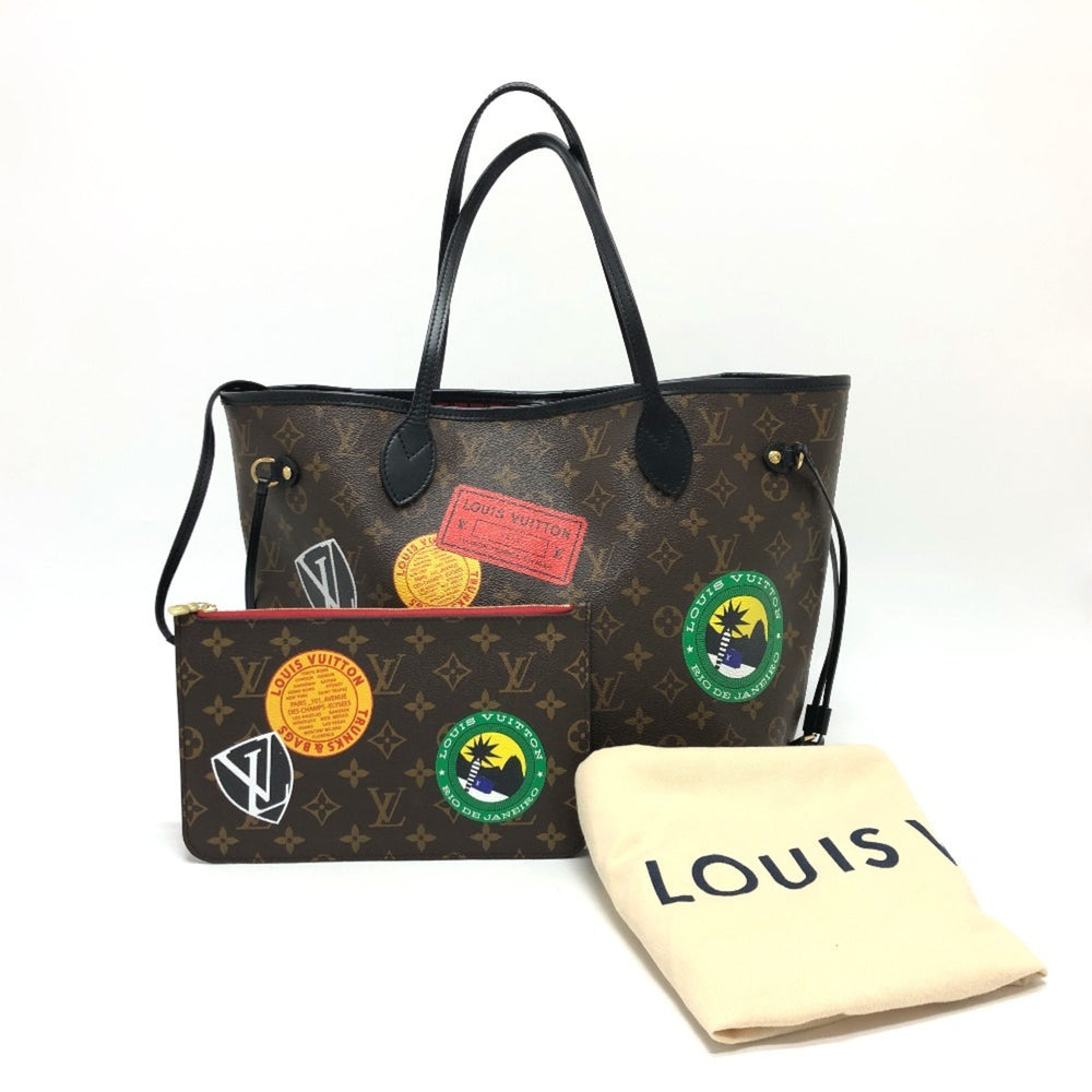 LOUIS VUITTON Louis Vuitton M42844 World Tour Neverfull MM Tote Bag Handbag Monogram Macassar Canvas Women's Brown Similar — Like New