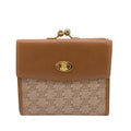 CELINE Macadam Tri-fold Wallet, Beige, Women's