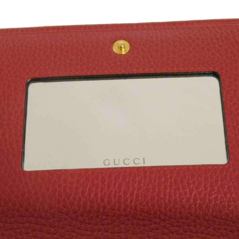 Gucci GG Marmont Chain Logo Calfskin 2-Way Clutch Bag with Double G Design, Red, 497985 CAO0G 6433, Women's — Like New