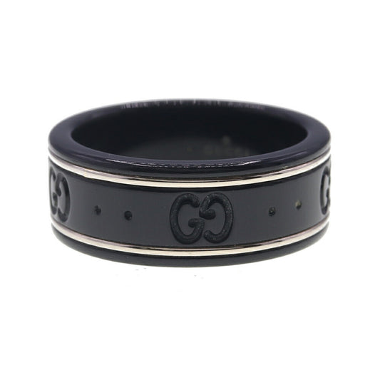 Gucci Icon Ring 225985 750 WG Synthetic Corundum Size 9.5 US5 GG Women's and Men's GUCCI