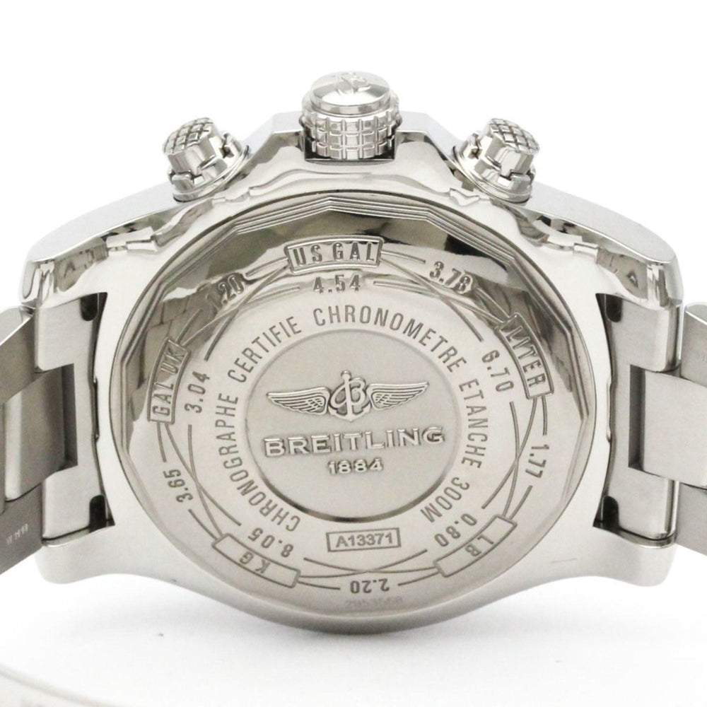 BREITLING Super Avenger ll Chronograph Steel Mens Watch A13371 Polished — Very Good