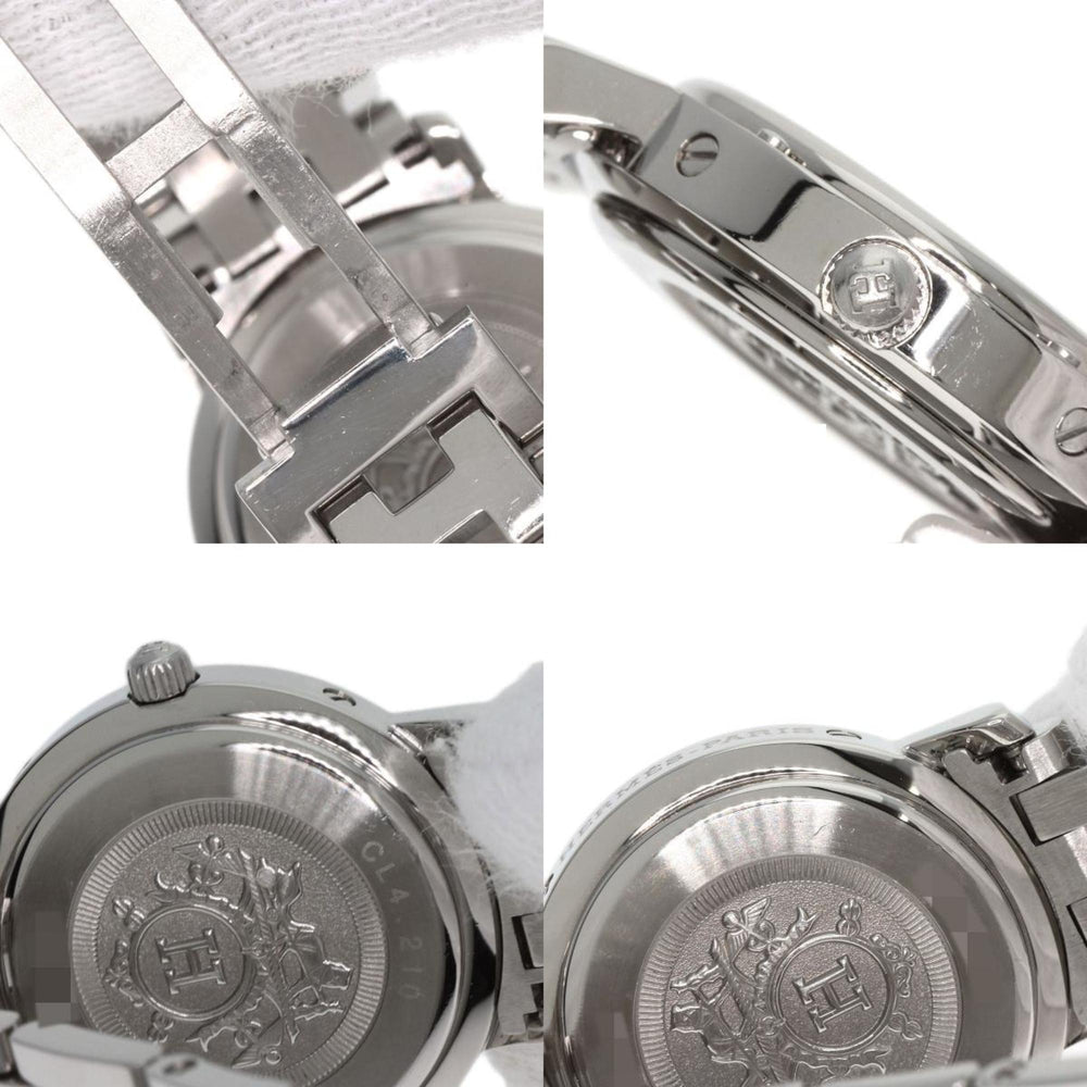 Hermes CL4.210 Clipper Nacle Watch Stainless Steel SS Ladies HERMES — Very Good