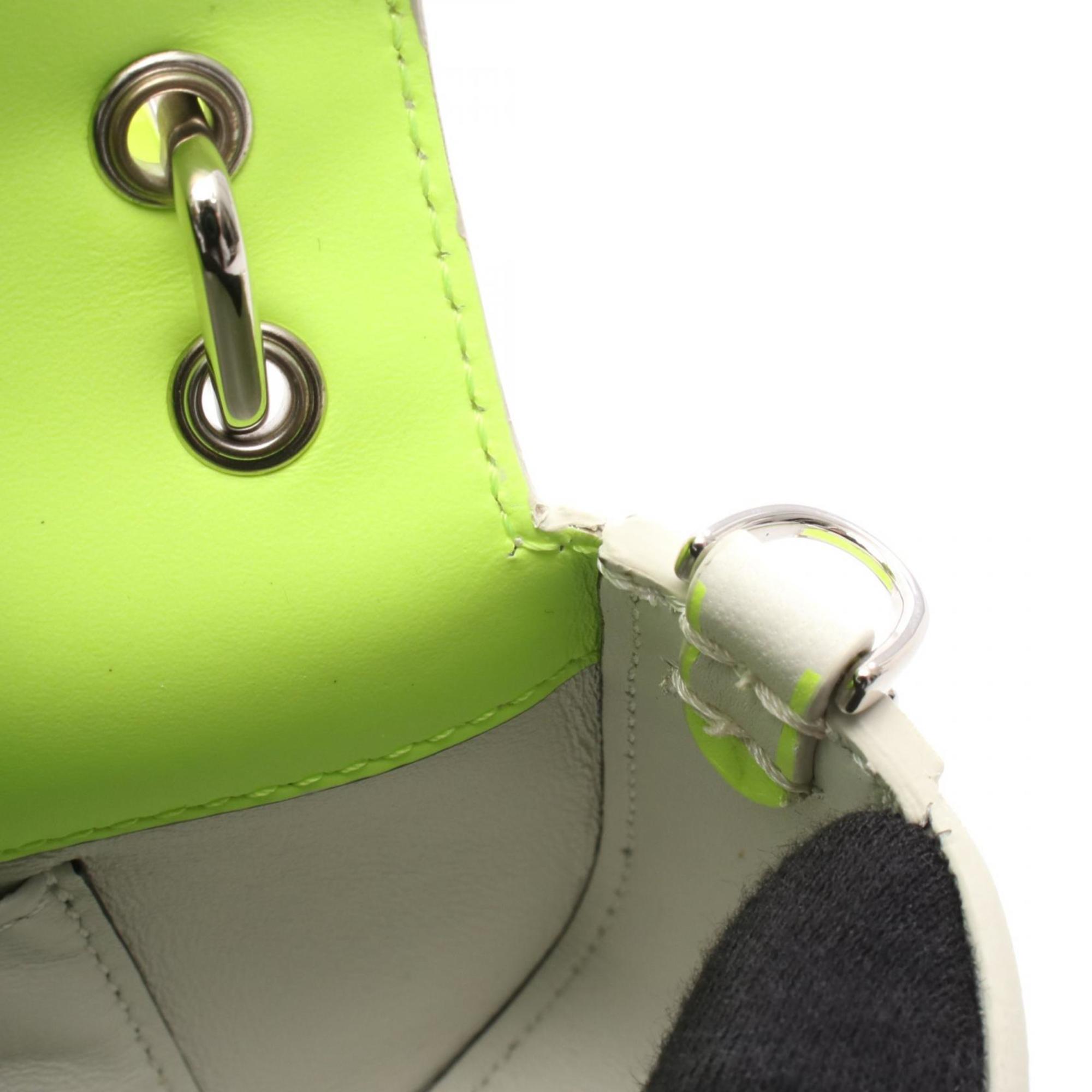 Fendi x Marc Jacobs Baguette Smartphone Pouch Shoulder Bag, Leather, Women's, Gray and Yellow, 7AS142