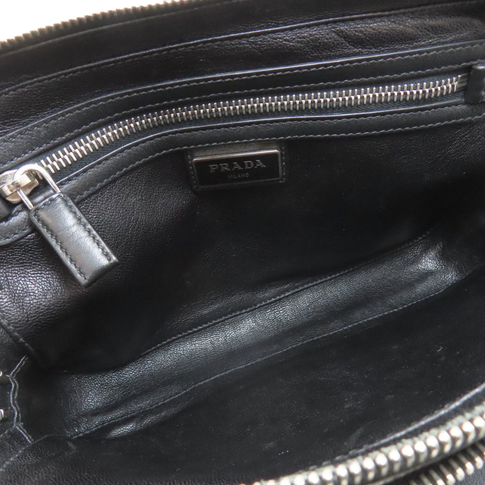 Prada logo hardware second bag calfskin women's PRADA