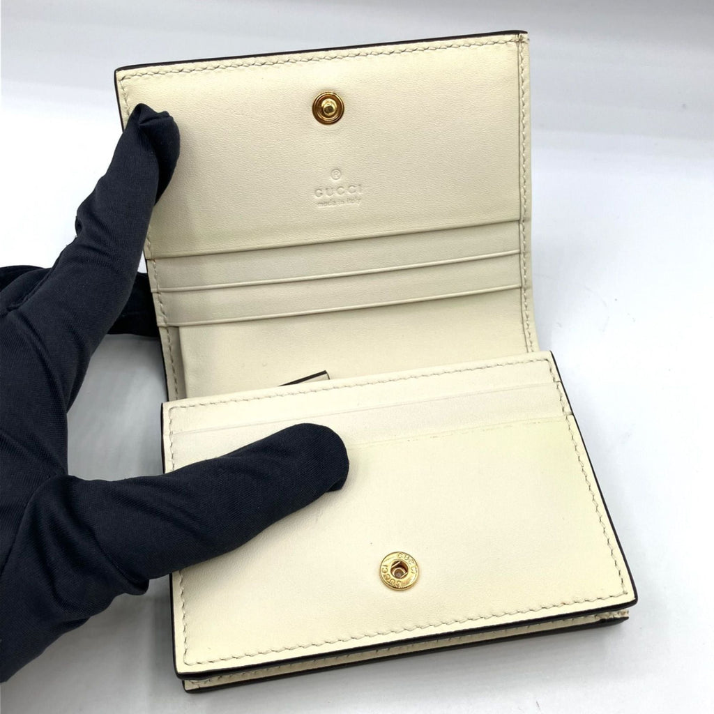 Gucci GG Supreme Repomme Apple 663922 22KAG Bi-fold Compact Wallet