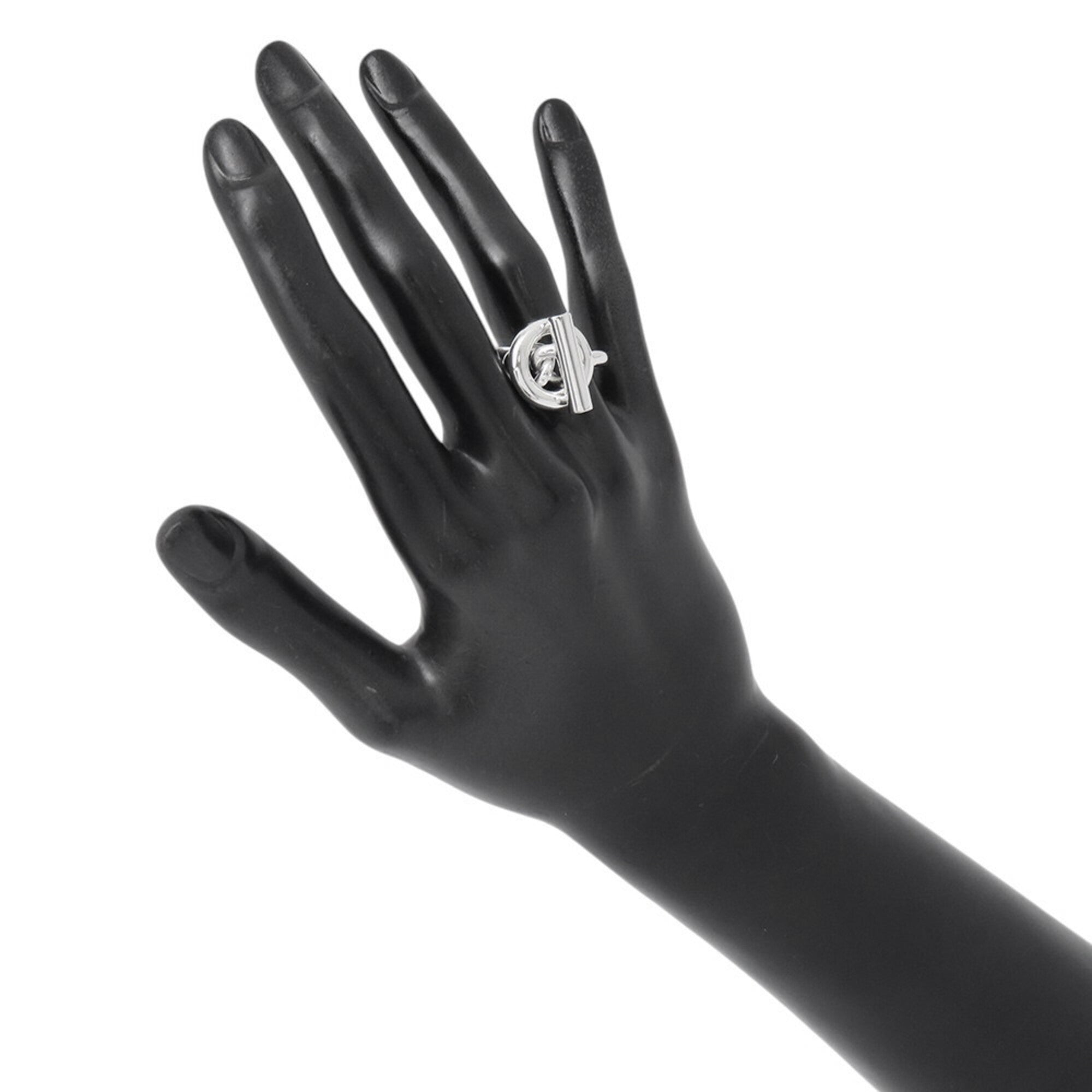 Hermes Croisette MM ring, SV925 silver, ring size 52. HERMES ring — Like New