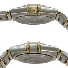 Omega Constellation Mini 1262.75 Women's Watch, Brand Name, 12P Diamond, Shell, Quartz Movement, Stainless Steel (SS) and Gold (YG) Combination, Full Bar — Good