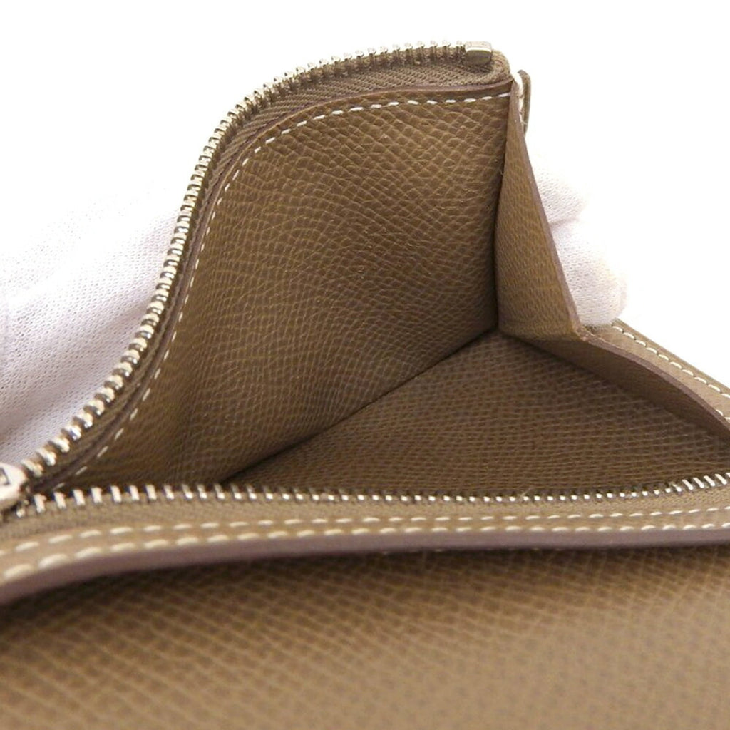 Hermes Hermès Bearn Compact Y Stamp Bifold Wallet in Epson Etoupe