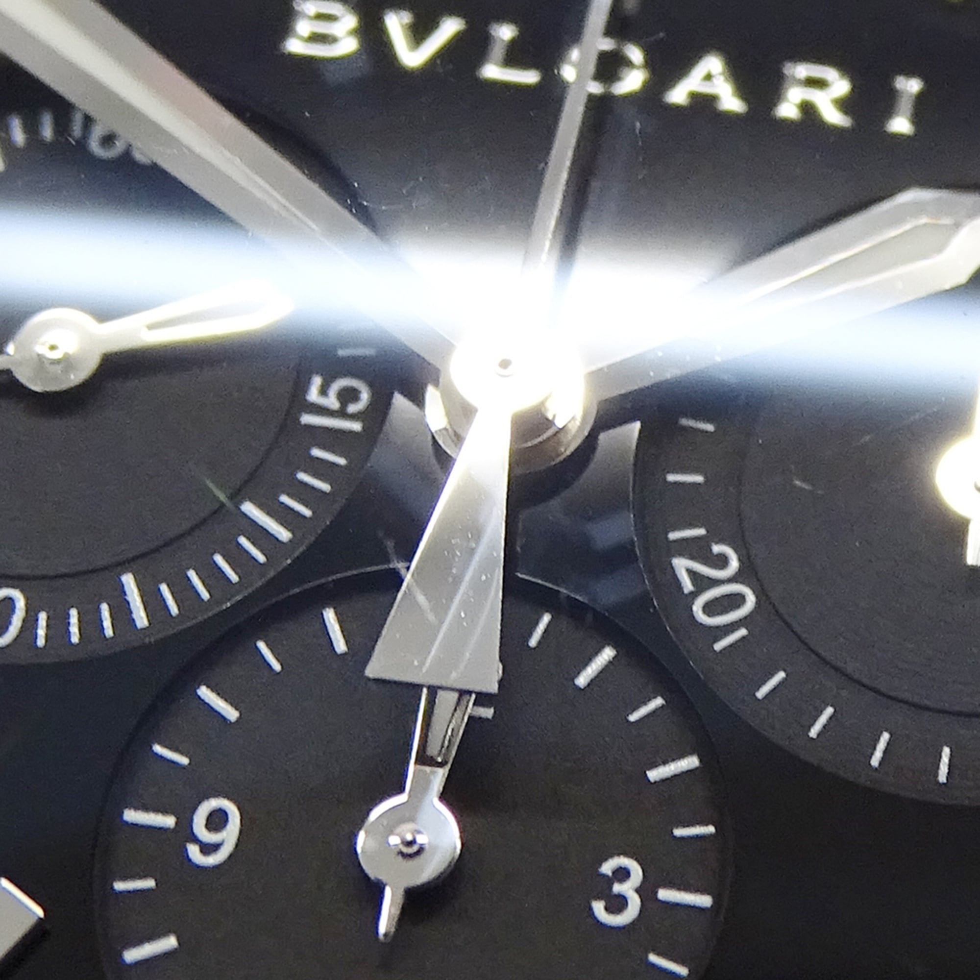 Bulgari BVLGARI Men's Watch, Brand: Chronograph Automatic AT Stainless Steel SS BB41SCH Silver Black — Good
