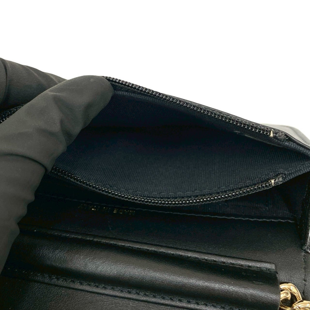 CHANEL Boy Chanel Coco Mark Caviar Skin Chain Shoulder Bag Black 81629 — Like New