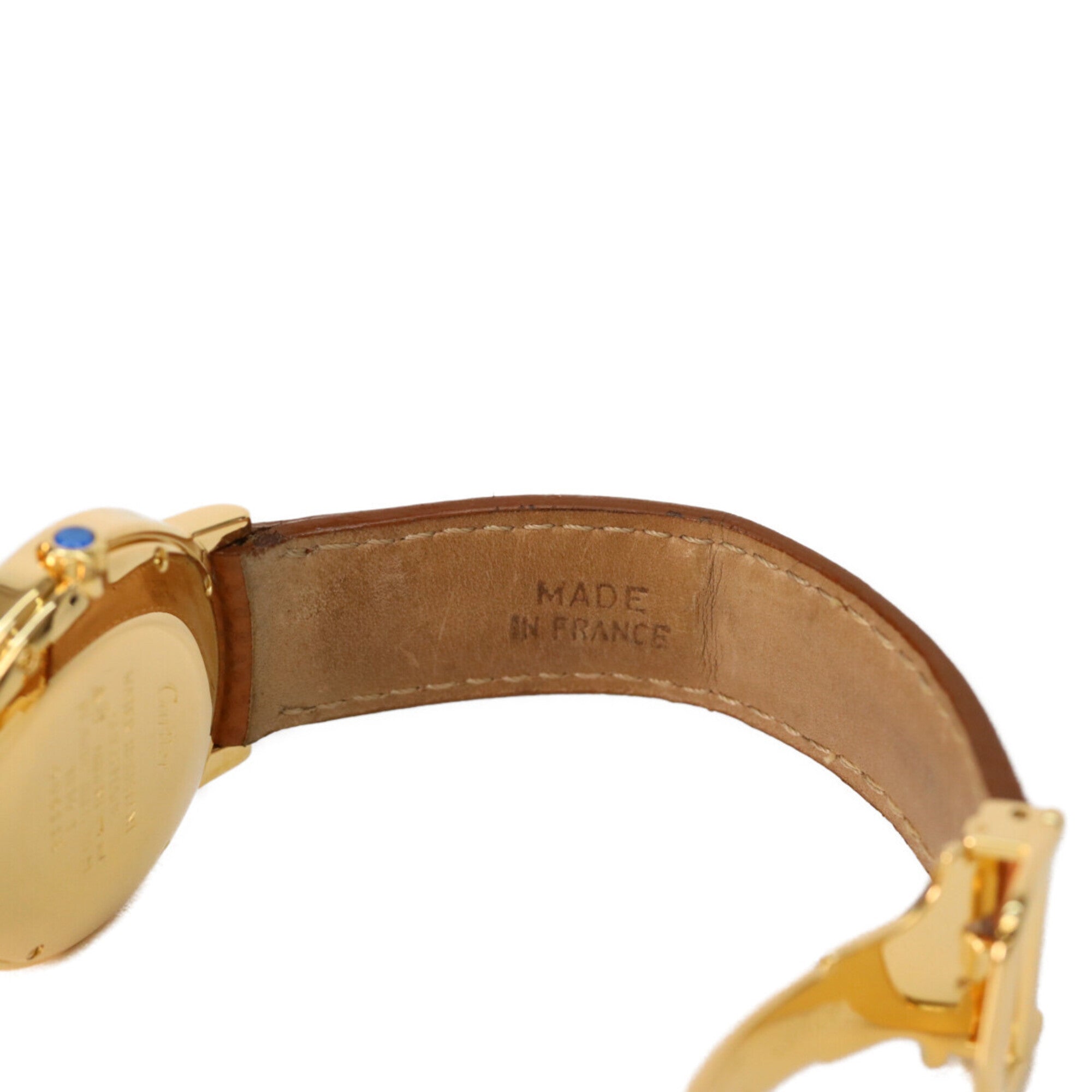 Cartier W1006922 925 Must de Ronde LM Vermeil Small Seconds Trinity Watch Gold Ivory Dial Ladies — Like New