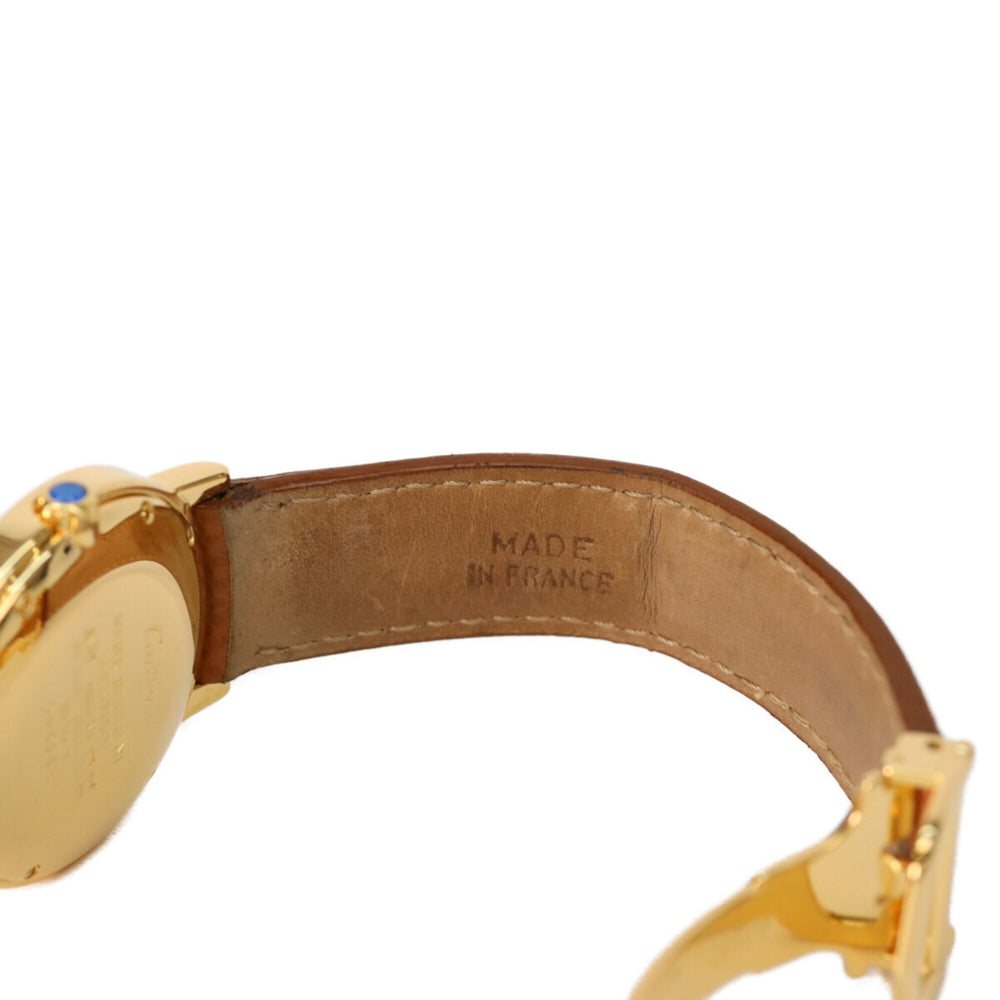 Cartier W1006922 925 Must de Ronde LM Vermeil Small Seconds Trinity Watch Gold Ivory Dial Ladies — Like New