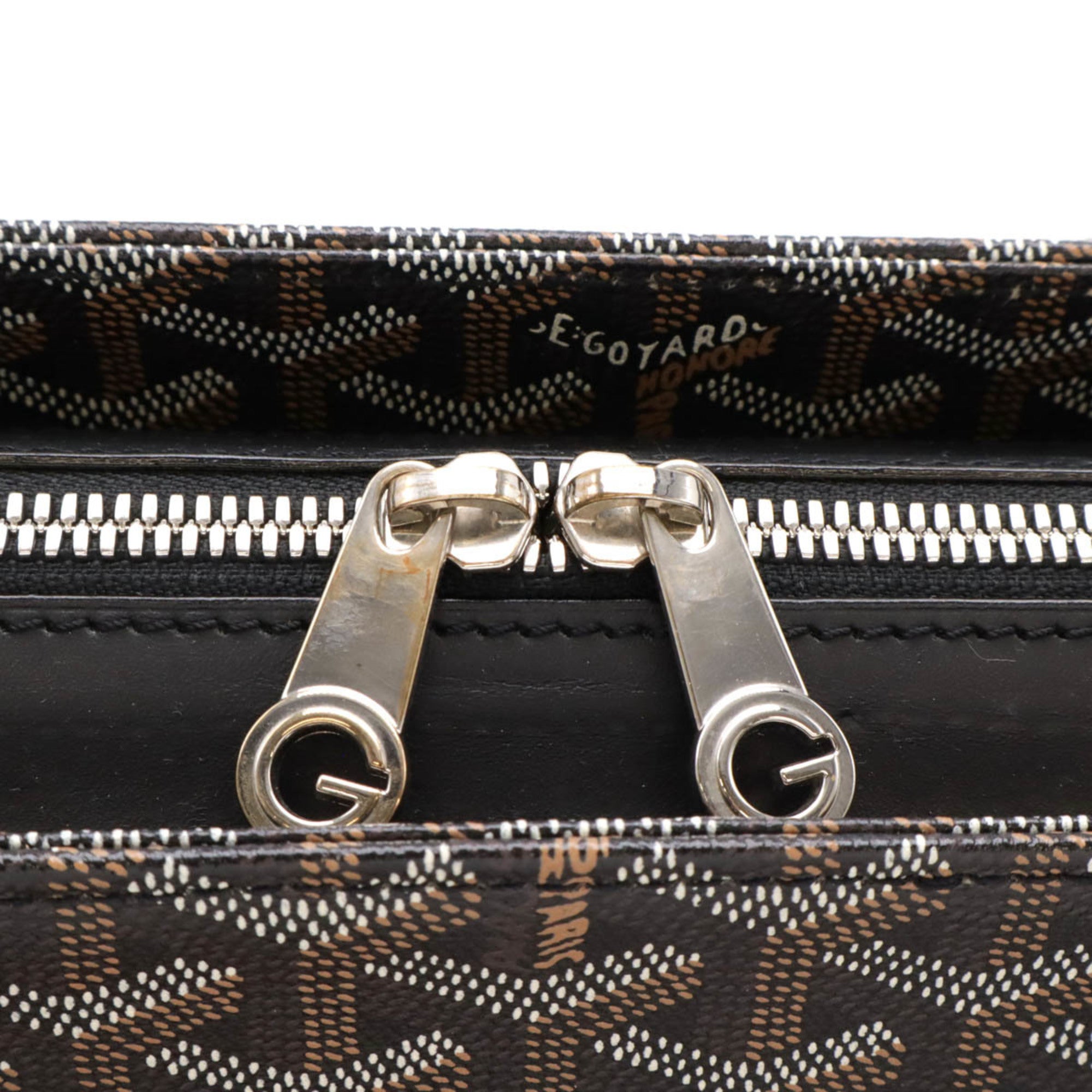 GOYARD Okinawa PM Tote Bag Shoulder PVC Leather Brown White Black