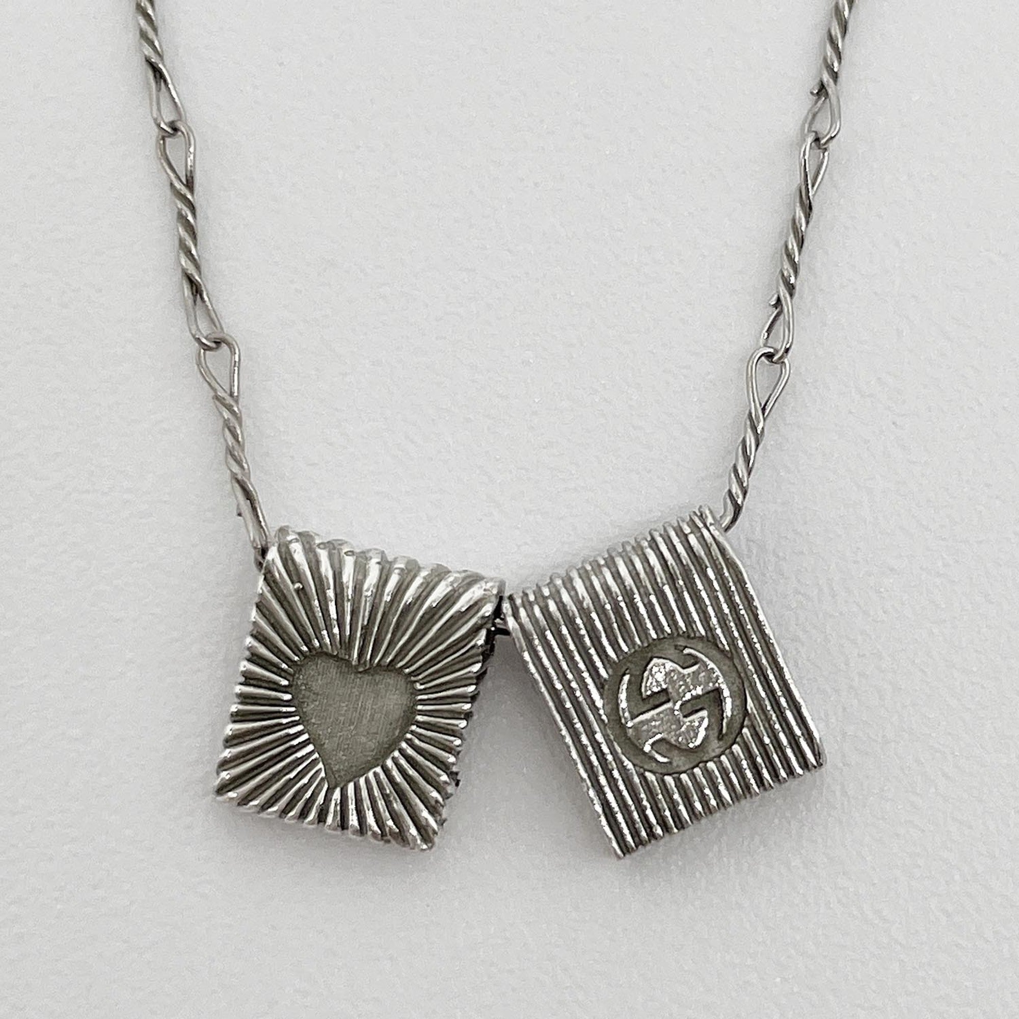 GUCCI Interlocking Necklace, SV925 Silver, Women's — Like New
