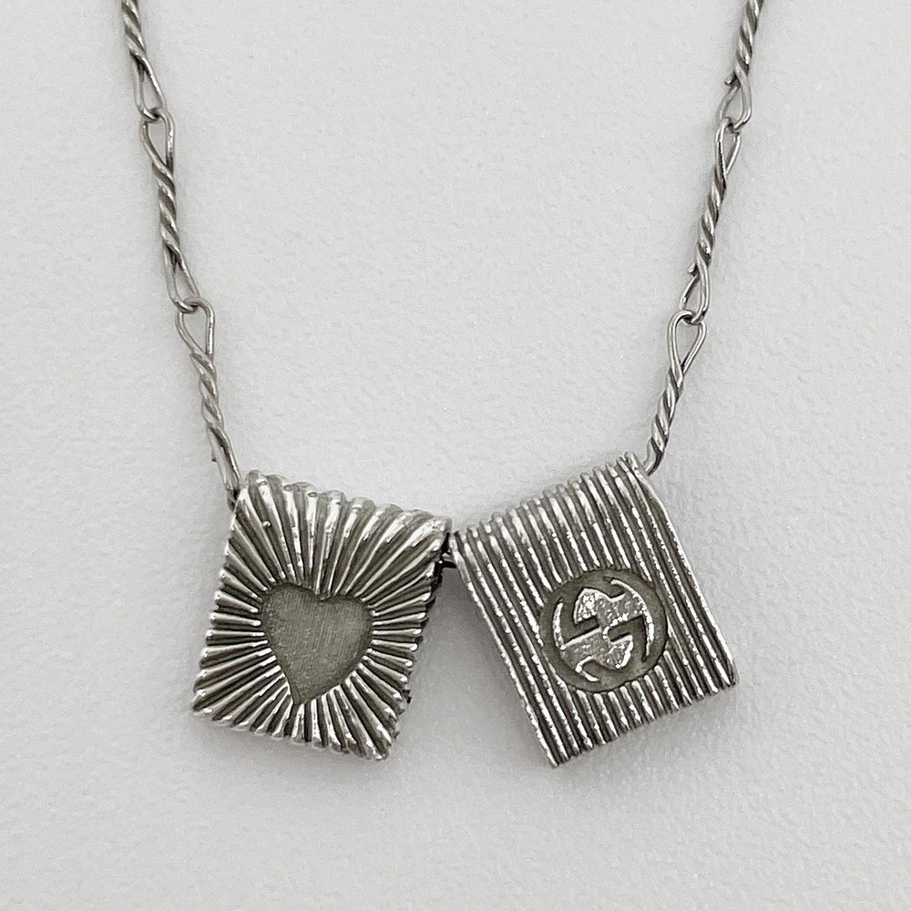 GUCCI Interlocking Necklace, SV925 Silver, Women's — Like New
