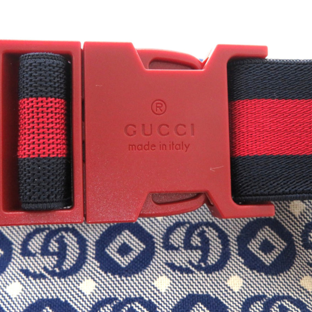Like new Gucci children's star waist pouch 502095, canvas and leather, blue, 1584 GUCCI — Like New