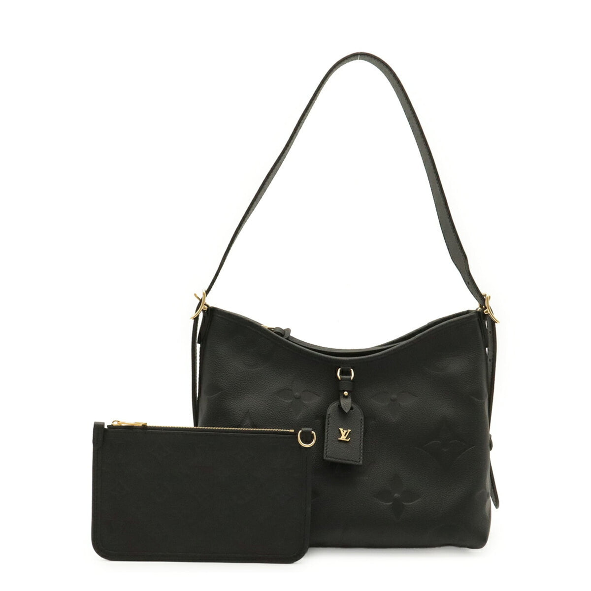 LOUIS VUITTON Louis Vuitton Monogram Empreinte Carryall Zip NM PM Shoulder Bag Noir Black M46288 — New - Store Return
