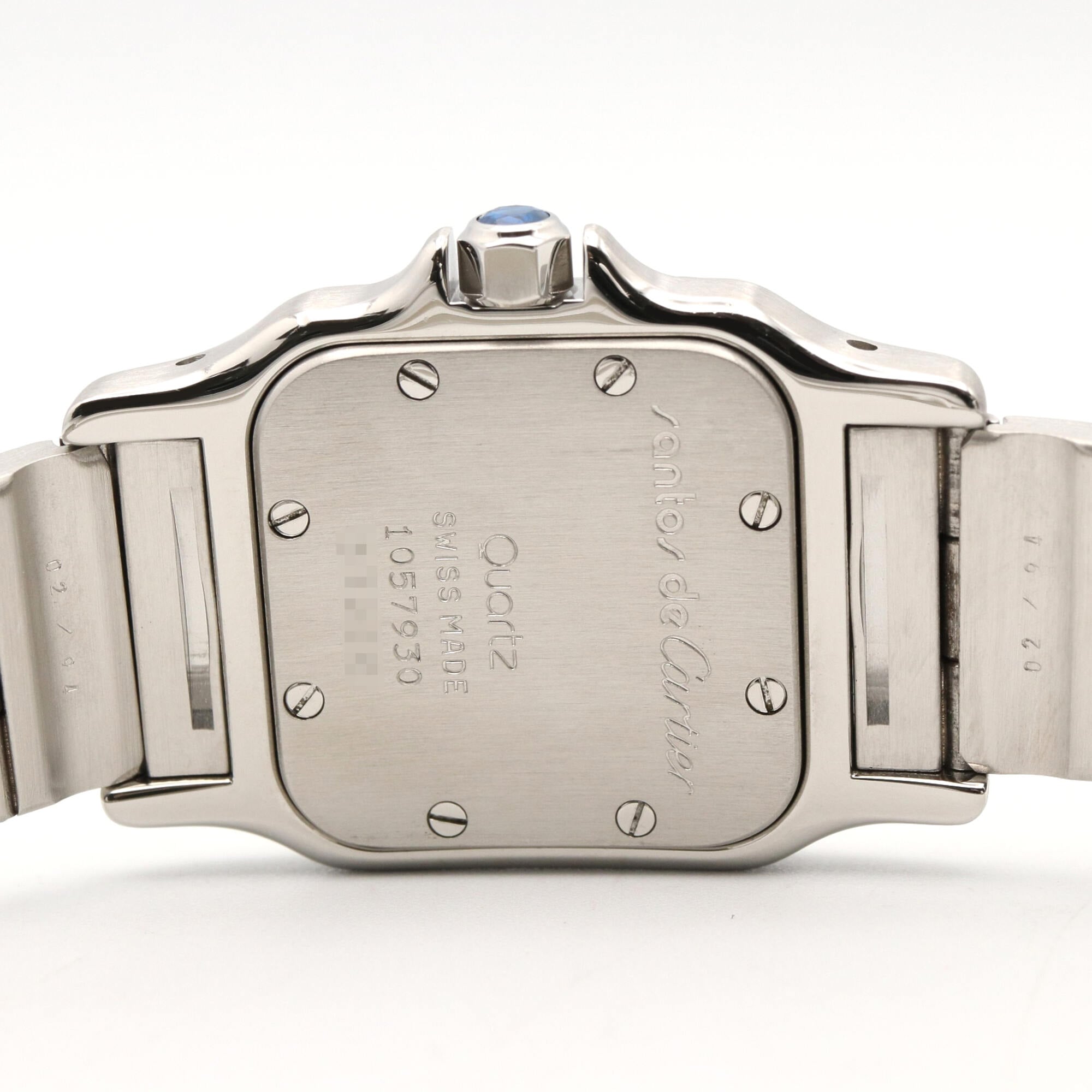 Cartier Santos Galbee SM Watch, 18K (Yellow Gold) Stainless Steel, Ladies, Silver Tone, W20012C4 — Very Good