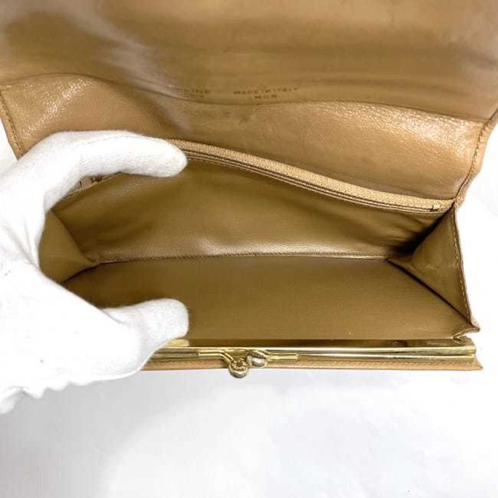 Celine bi-fold long wallet ec-22065 beige macadam leather M06 CELINE for women