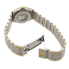 Omega Constellation Mini Combination 1267 30 Ladies' Watch, Diamond Bezel, Silver/YG Yellow Gold, Quartz Watch — Very Good