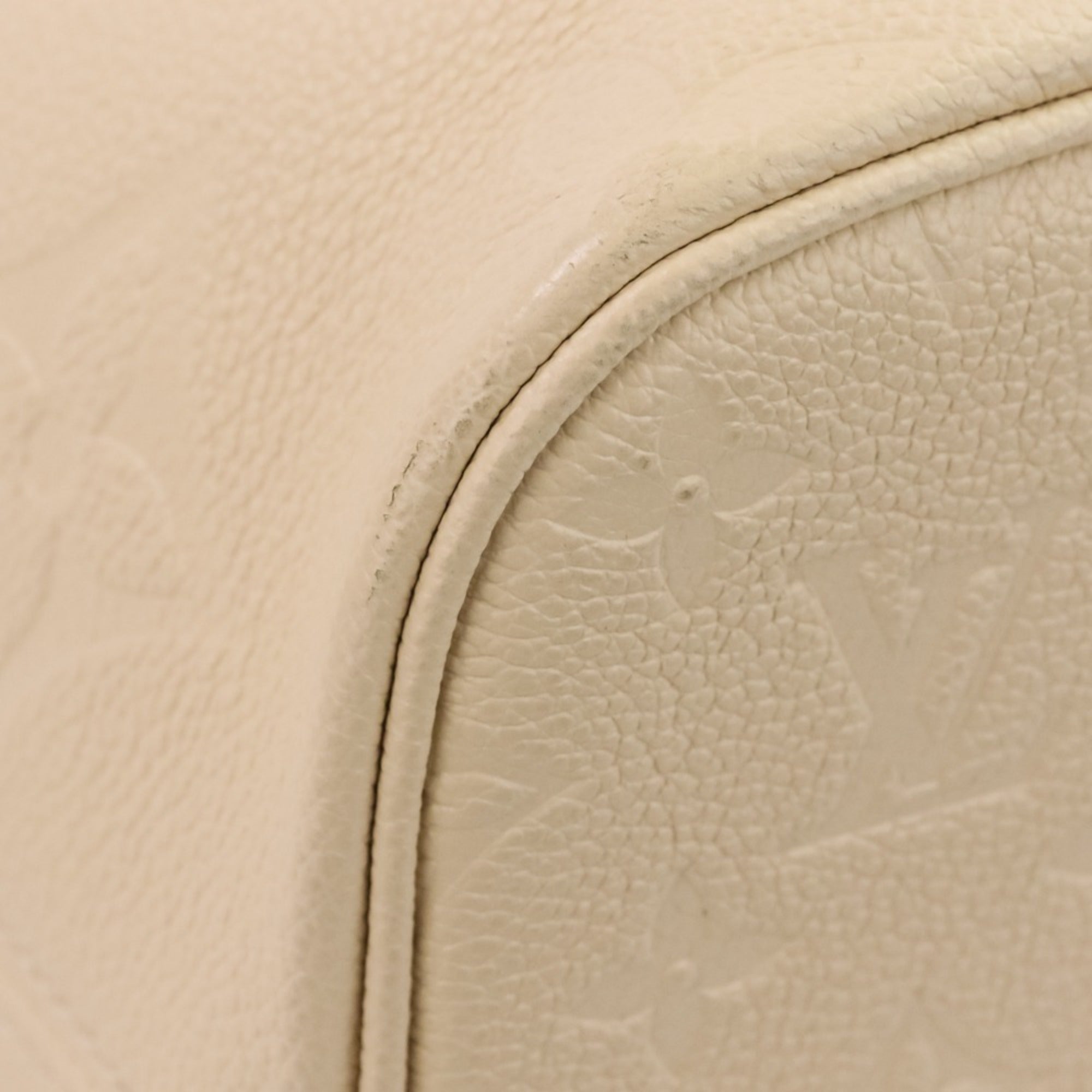 LOUIS VUITTON Monogram Empreinte Neverfull MM Tote Bag M46676 Crème Women's — Like New